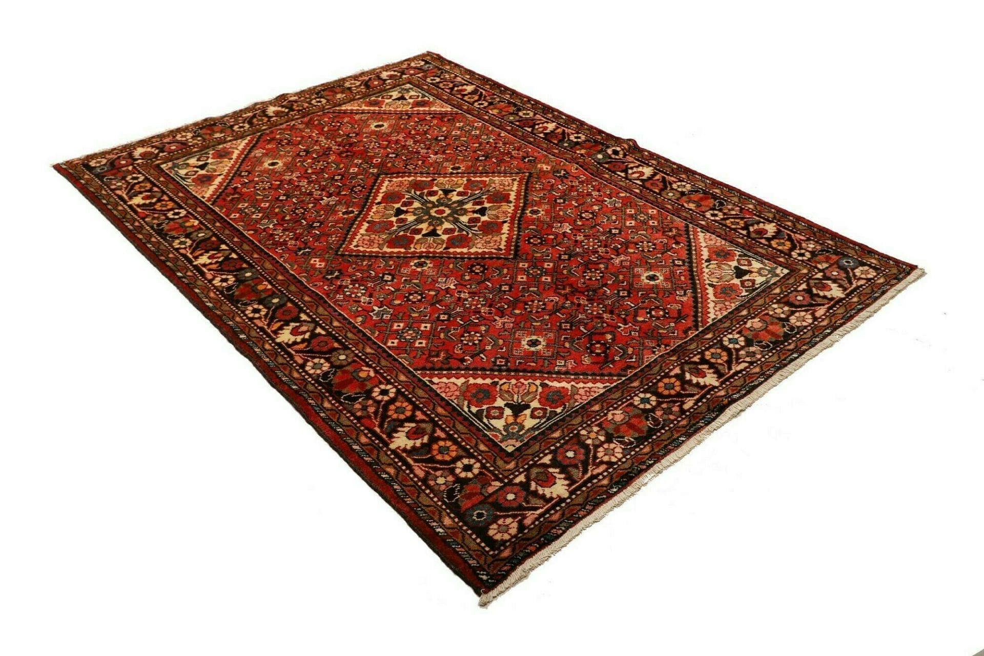 Hamadan Persian Rug — hand-knotted, 158 × 222 cm, Wool