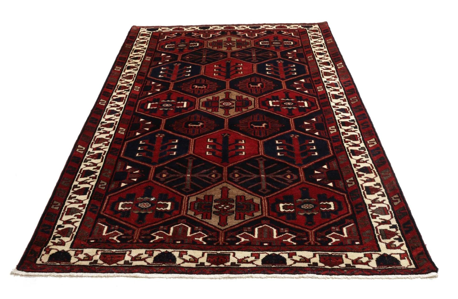 Hand-Knotted Wool Loribaft Persian Rug, 177 × 266 cm