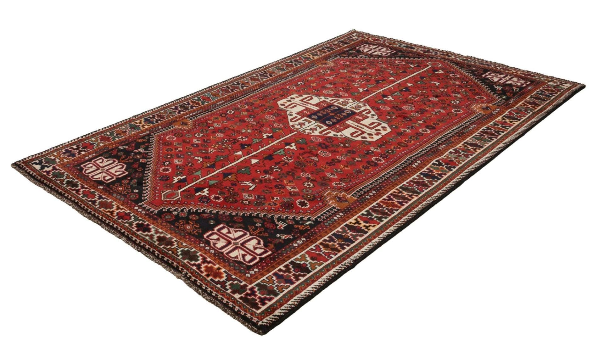 shiraz-teppich-171-x-255cm-wolle-geometrisches-muster-handgeknupft-1 Shiraz Persian Rug 171 × 255 cm, Wool, hand-knotted