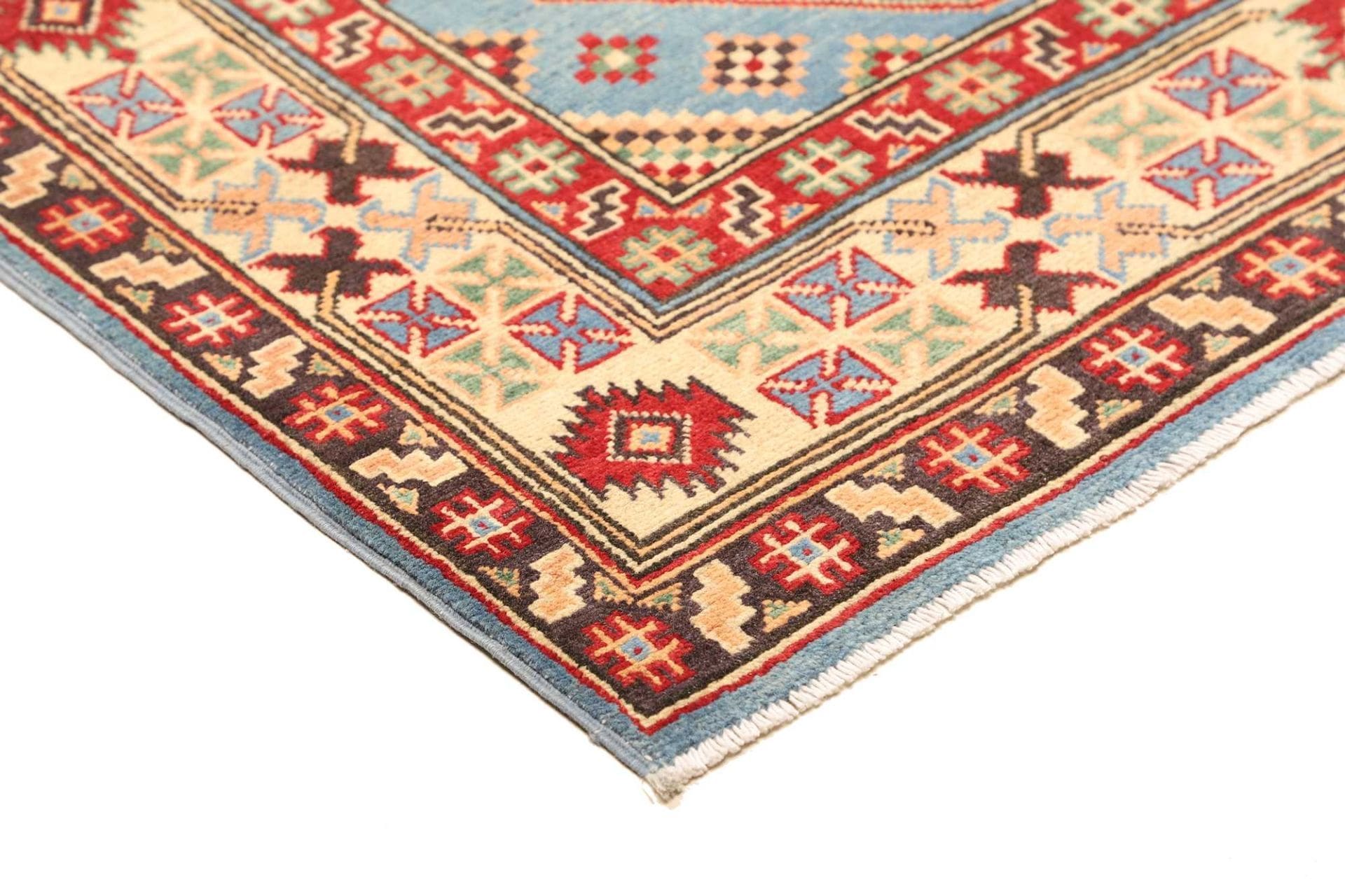 kazak-orientteppich-153-x-212cm-geometrische-muster-handgeknupft-4 Kazak Pakistani Rug — hand-knotted, 153 × 212 cm, Wool
