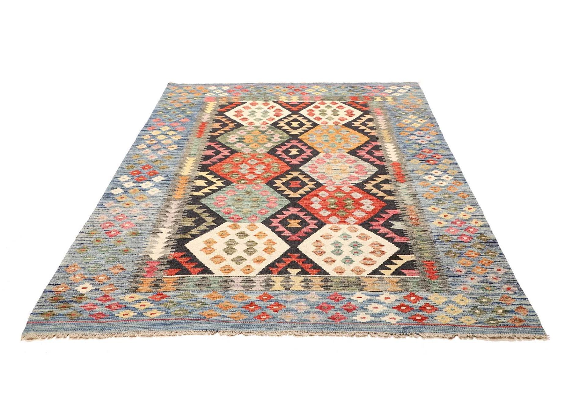 Hand-Woven Wool Kilim Pakistani Rug, 170 × 239 cm