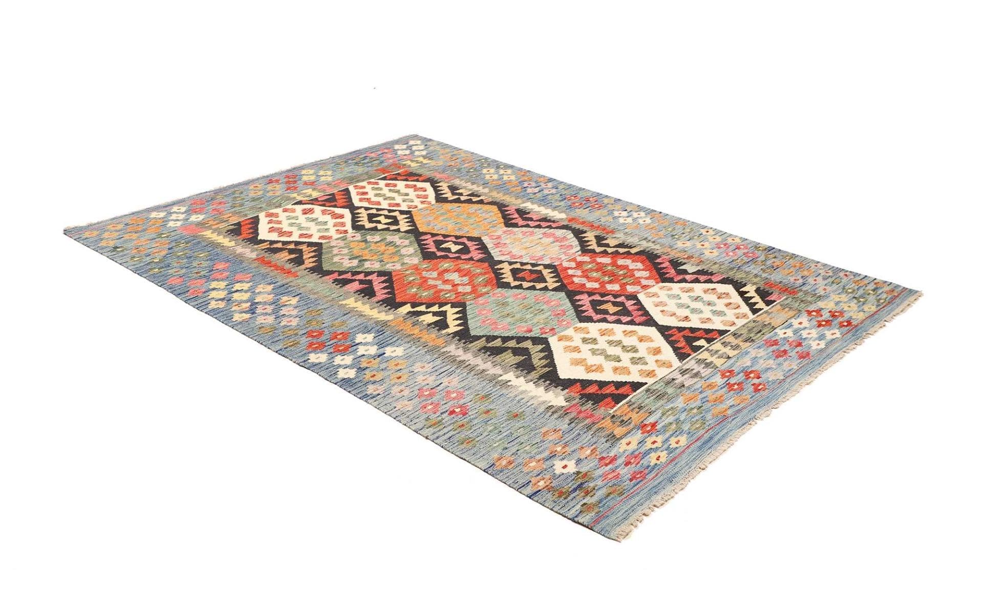 Hand-Woven Wool Kilim Pakistani Rug, 170 × 239 cm
