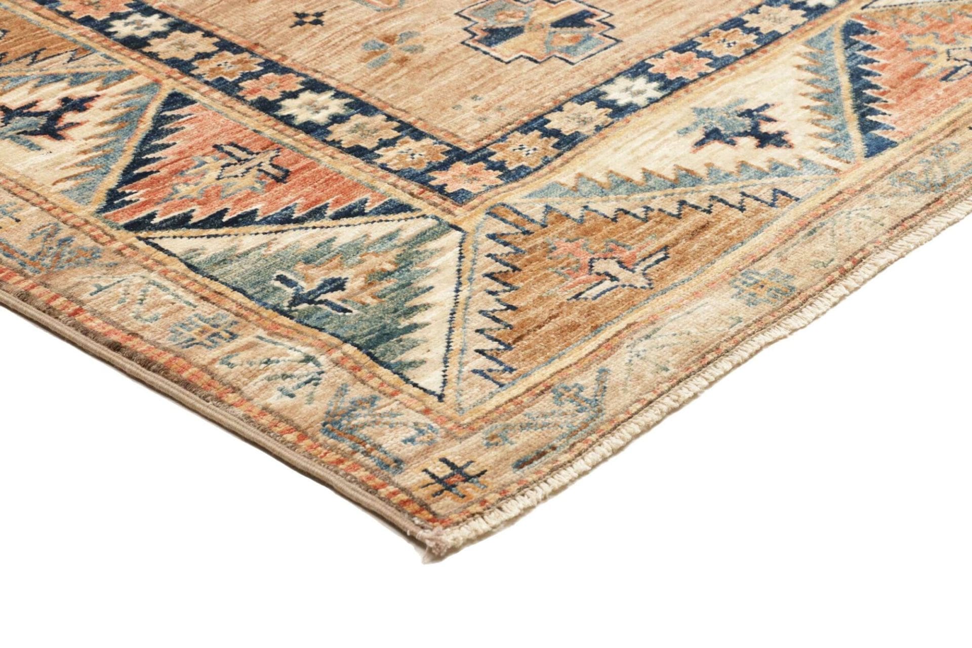 kazak-teppich-171-x-238-cm-schurwolle-geometrische-muster-handgeknupft-4 Hand-Knotted Wool Kazak Pakistani Rug, 171 × 238 cm