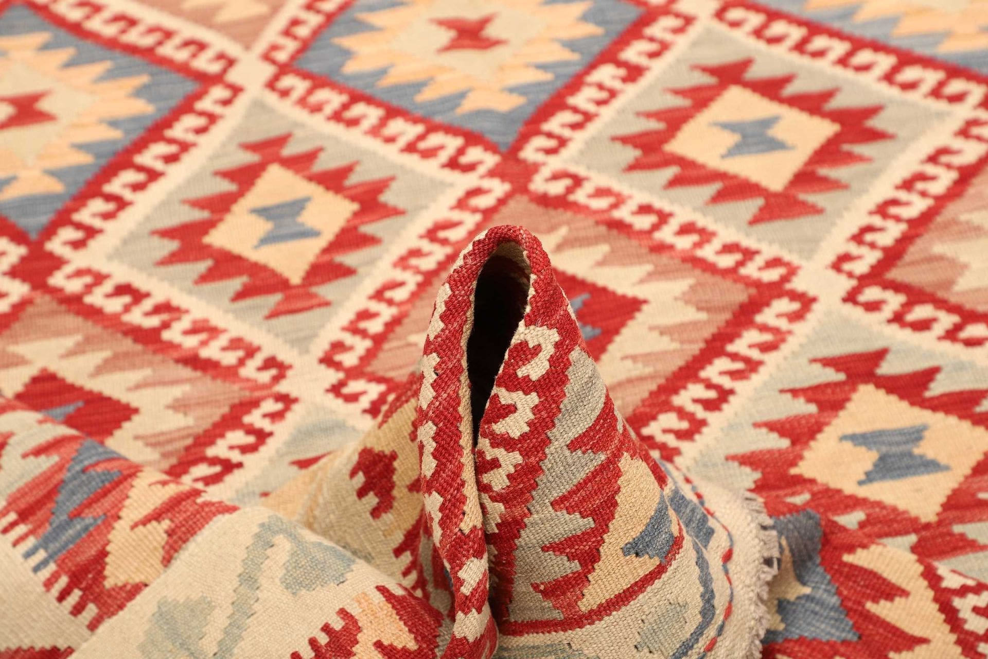 Kilim Pakistani Rug 170 × 244 cm, Wool, hand-woven