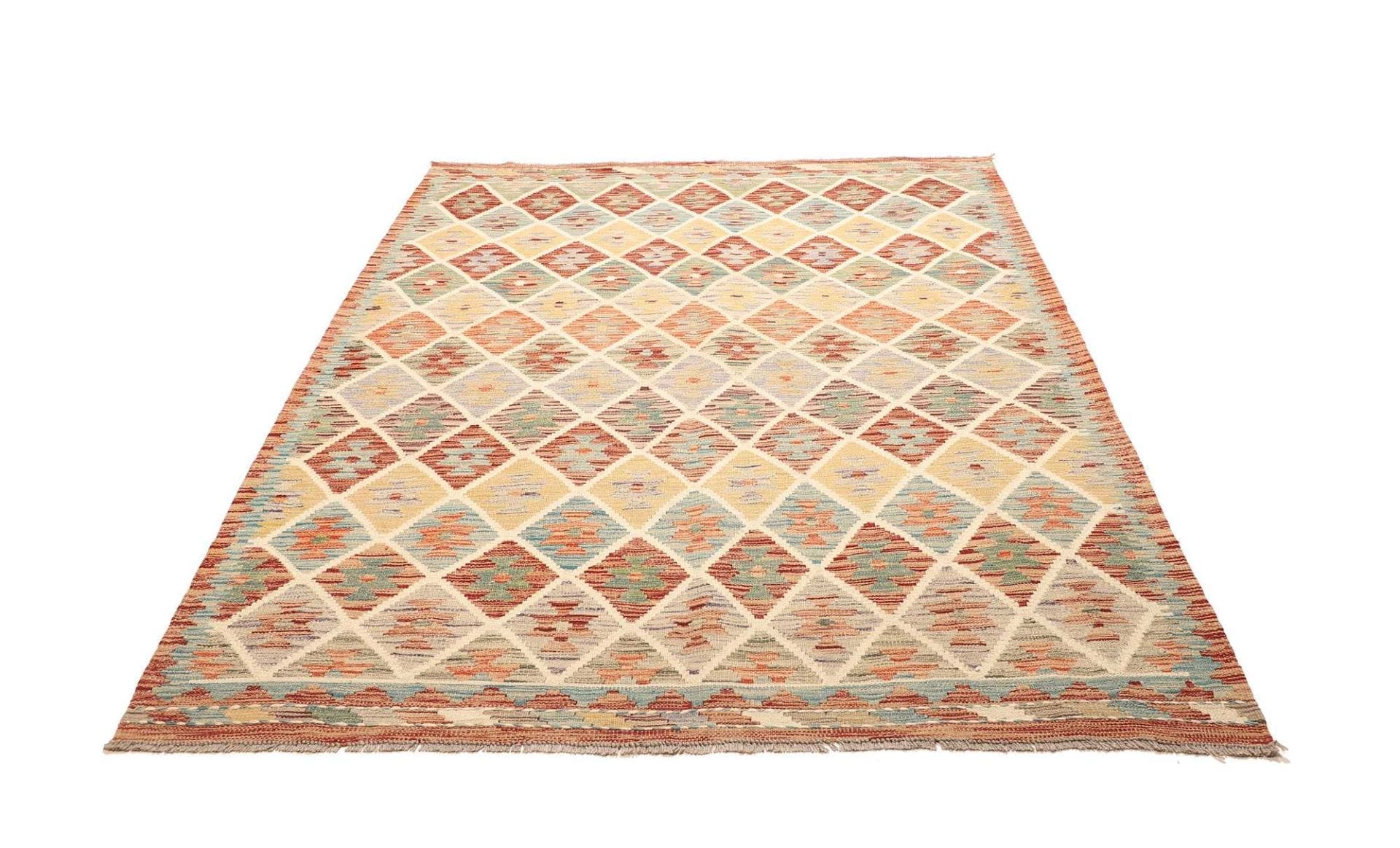 Kilim Pakistani Rug 163 × 212 cm, Wool, hand-woven