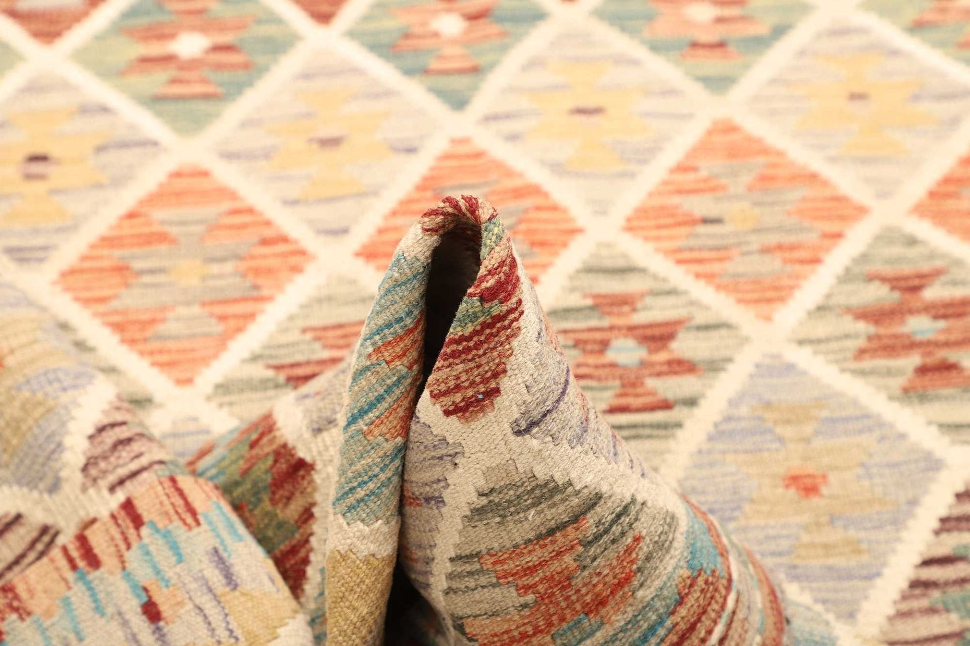 Kilim Pakistani Rug 163 × 212 cm, Wool, hand-woven