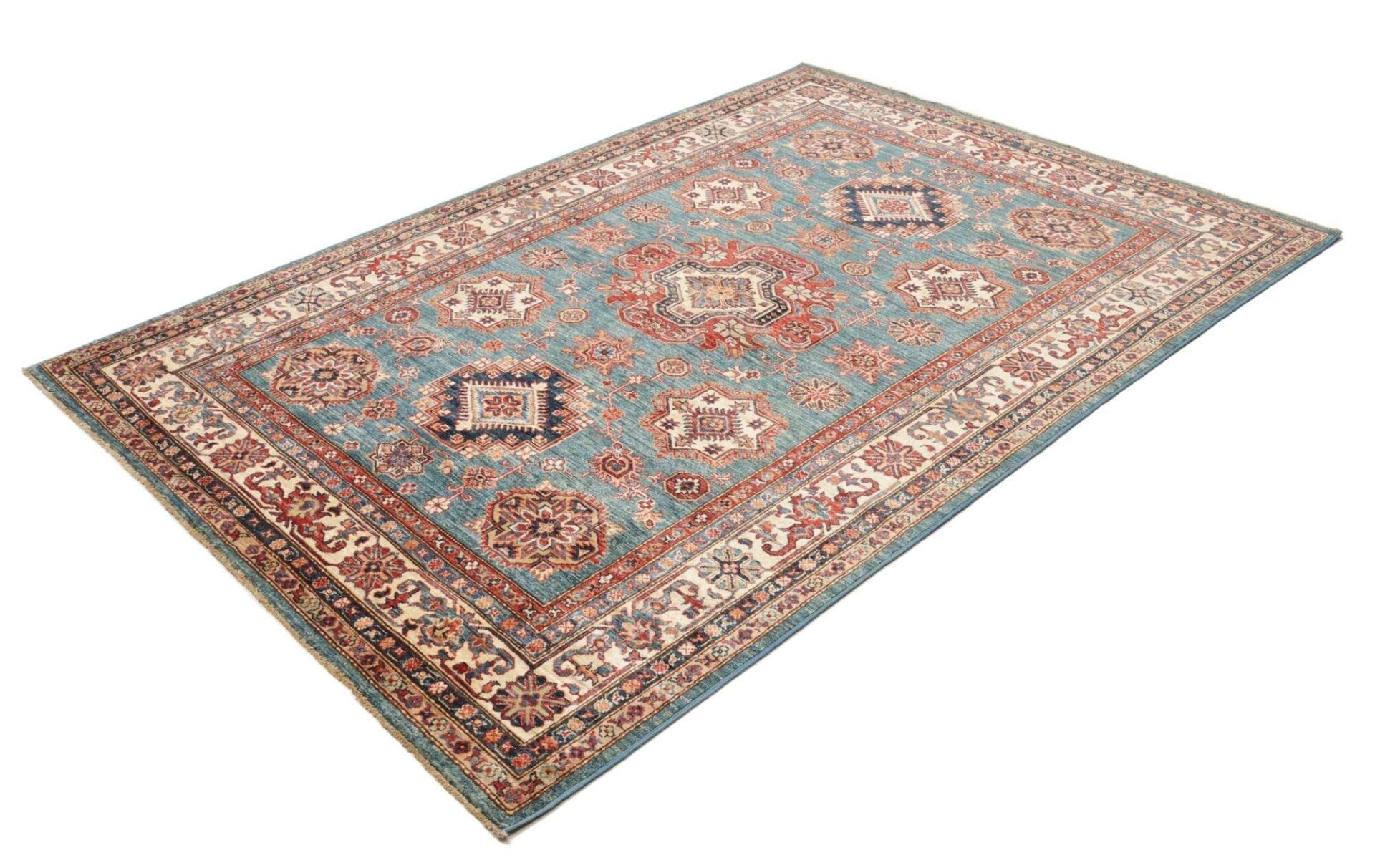 kazak-teppich-169-x-238-cm-handgeknupft-geometrisches-muster-wolle-1 Kazak Pakistani Rug — hand-knotted, 169 × 238 cm, Wool