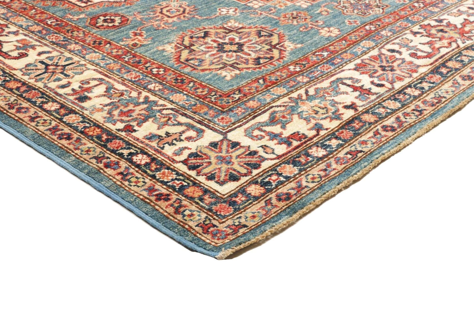 kazak-teppich-169-x-238-cm-handgeknupft-geometrisches-muster-wolle-4 Kazak Pakistani Rug — hand-knotted, 169 × 238 cm, Wool