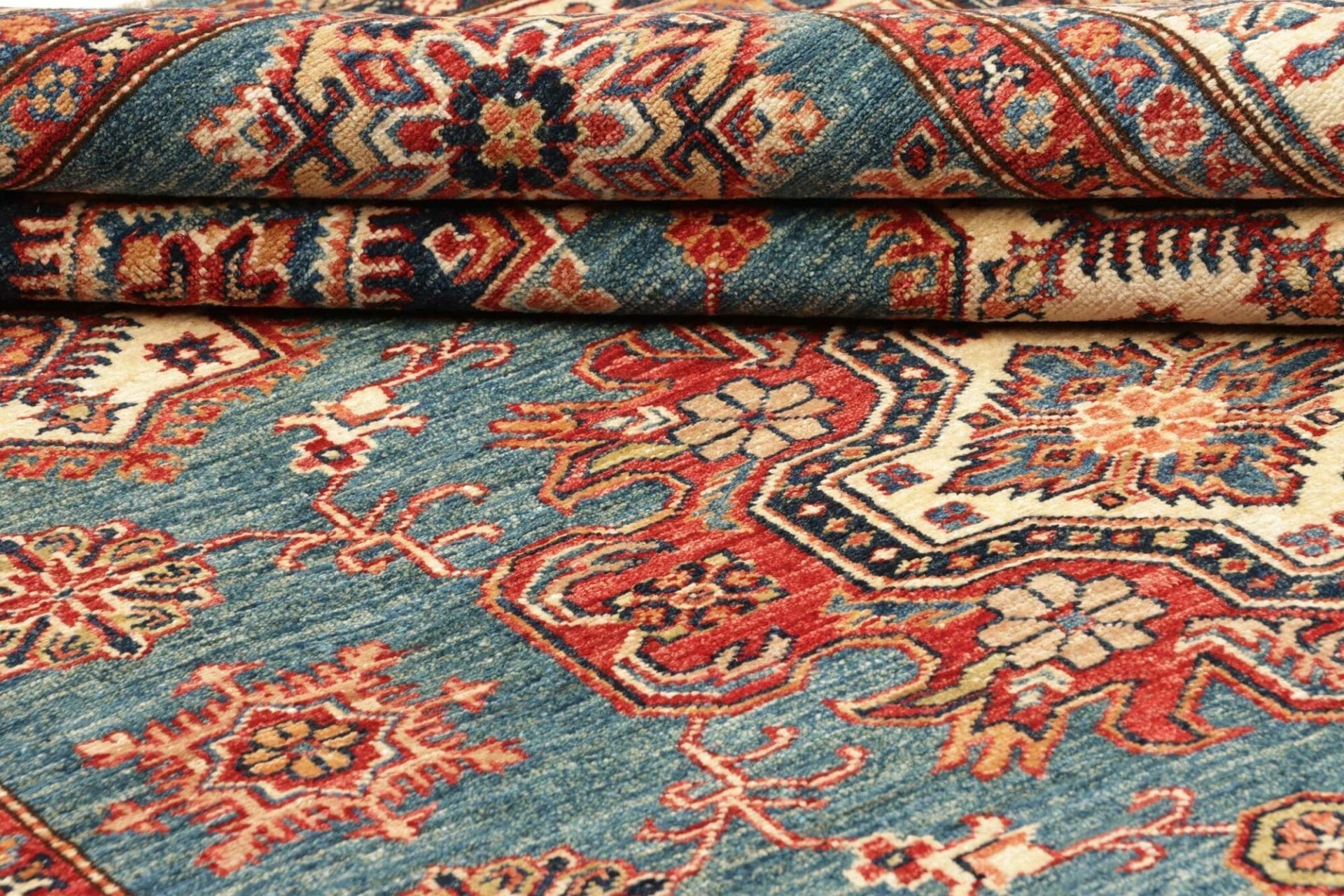 kazak-teppich-169-x-238-cm-handgeknupft-geometrisches-muster-wolle-9 Kazak Pakistani Rug — hand-knotted, 169 × 238 cm, Wool