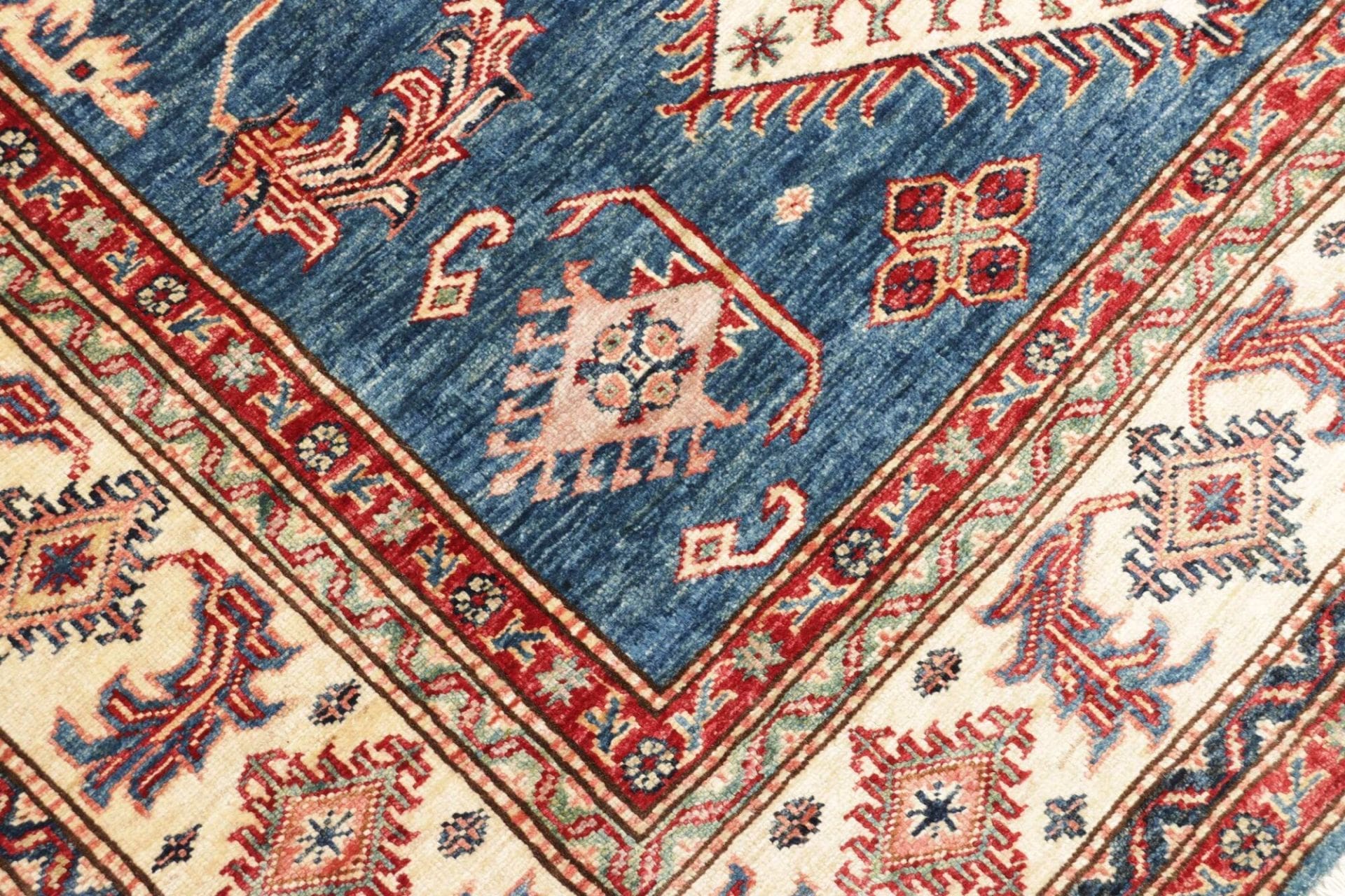 Hand-Knotted Wool Kazak Pakistani Rug, 175 × 243 cm