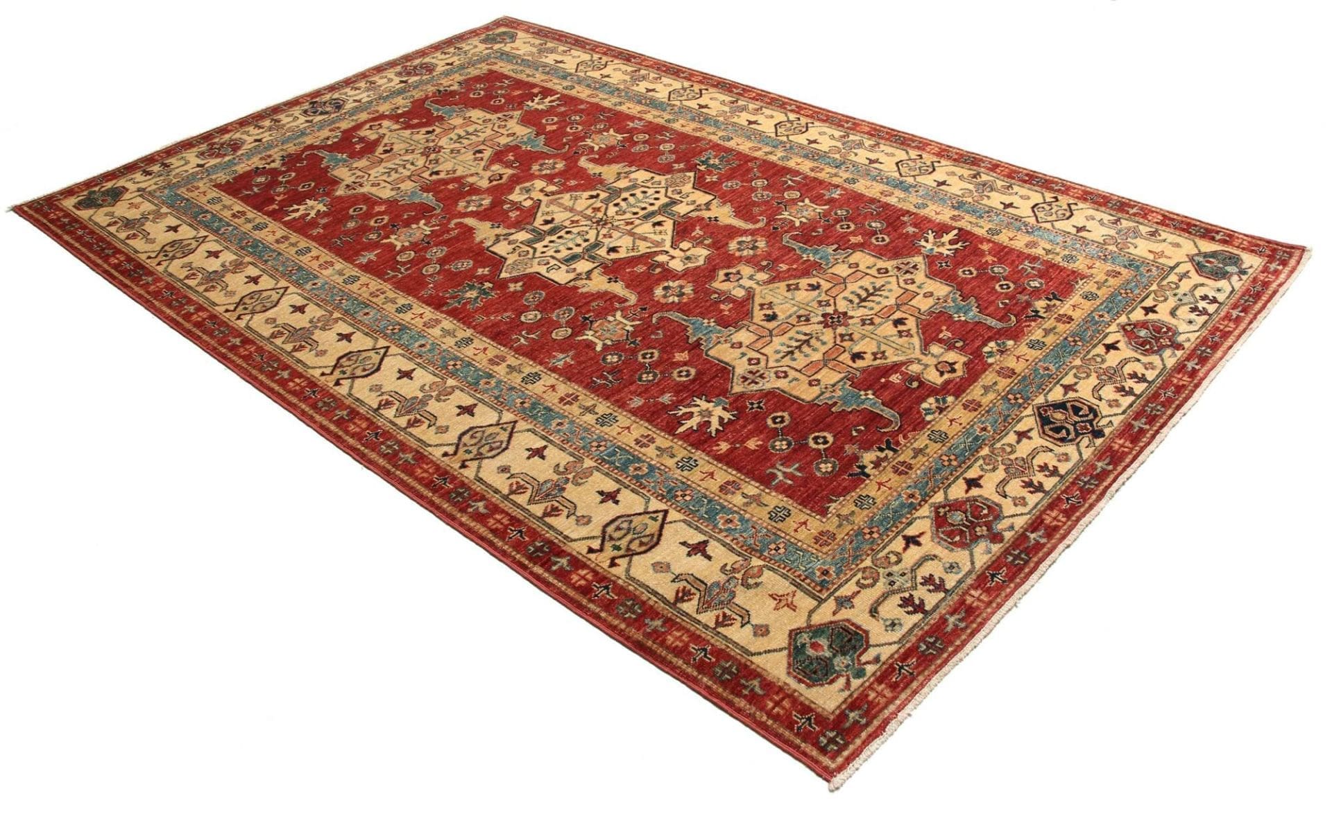Kazak Pakistani Rug — hand-knotted, 173 × 264 cm, Wool