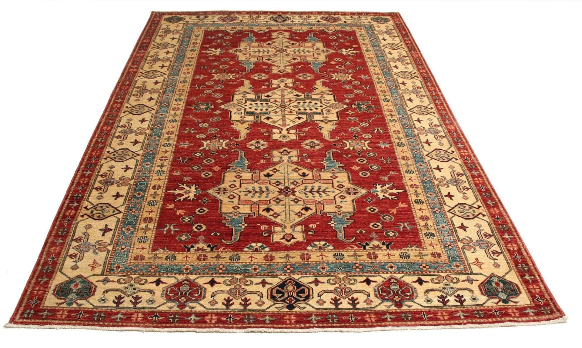 Kazak Pakistani Rug — hand-knotted, 173 × 264 cm, Wool
