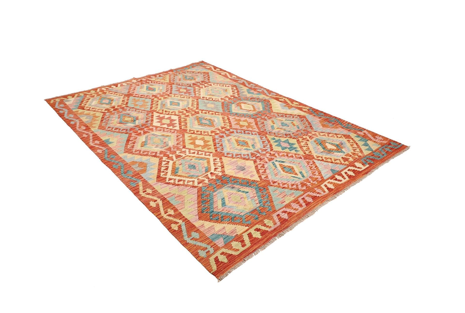 Hand-Woven Wool Kilim Pakistani Rug, 177 × 234 cm