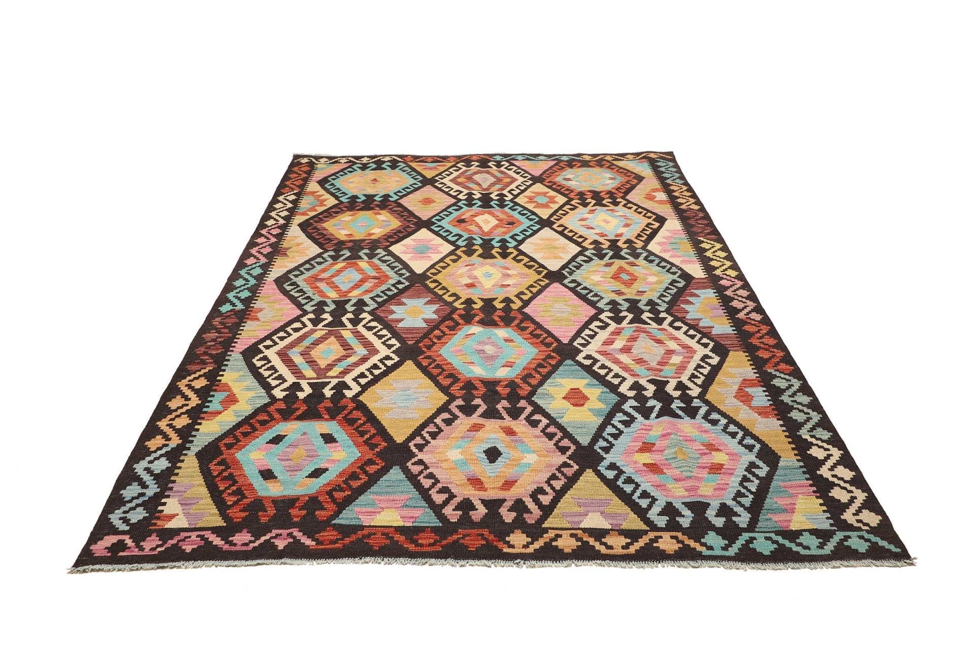 Kilim Pakistani Rug 172 × 247 cm, Wool, hand-woven