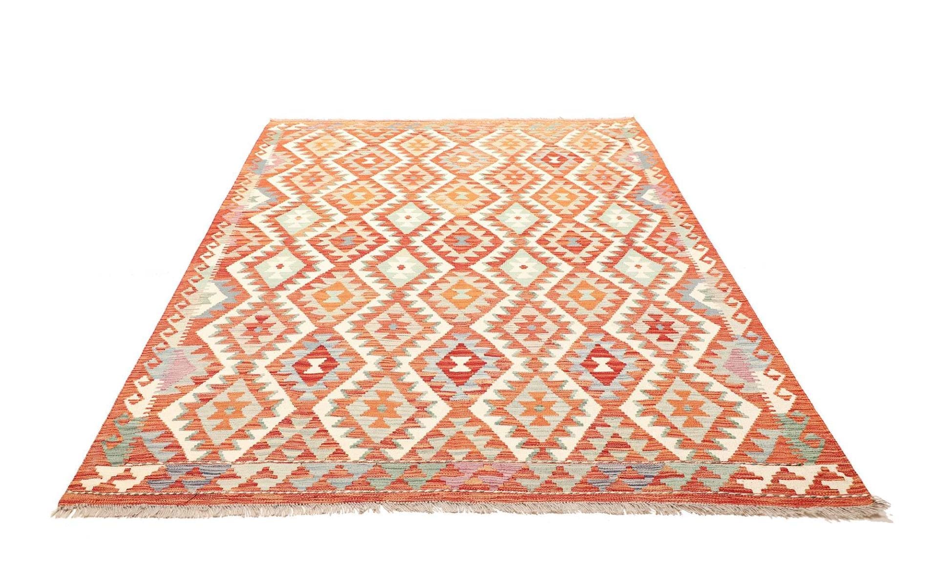 Kilim Afghan Rug — hand-woven, 176 × 249 cm, Wool