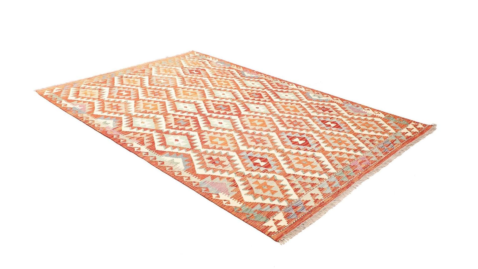 Kilim Afghan Rug — hand-woven, 176 × 249 cm, Wool