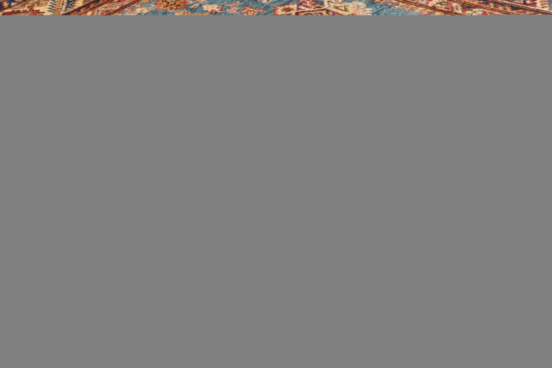 Hand-Knotted Wool Kazak Pakistani Rug, 156 × 208 cm