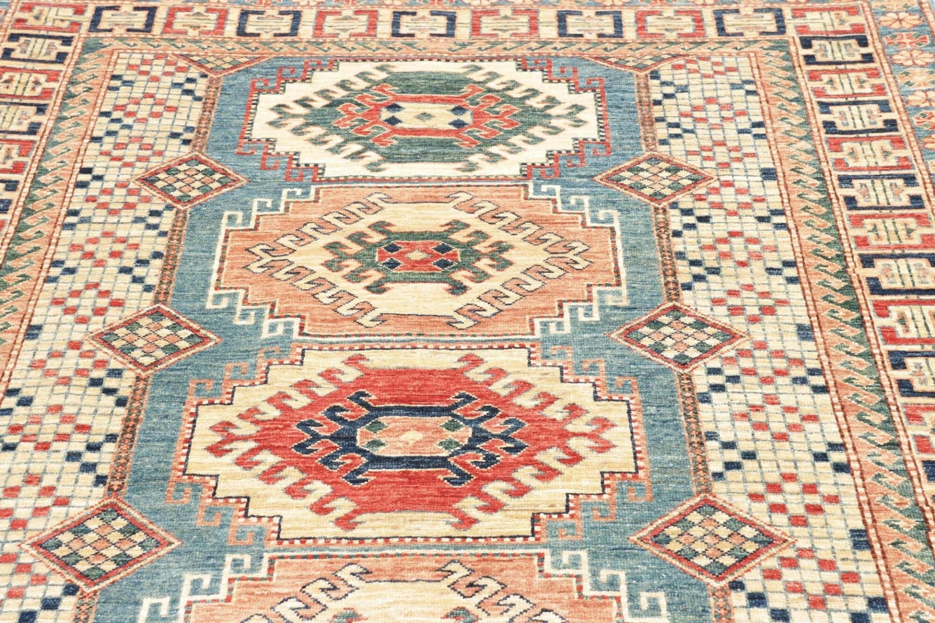 Kazak Pakistani Rug — hand-knotted, 151 × 212 cm, Wool