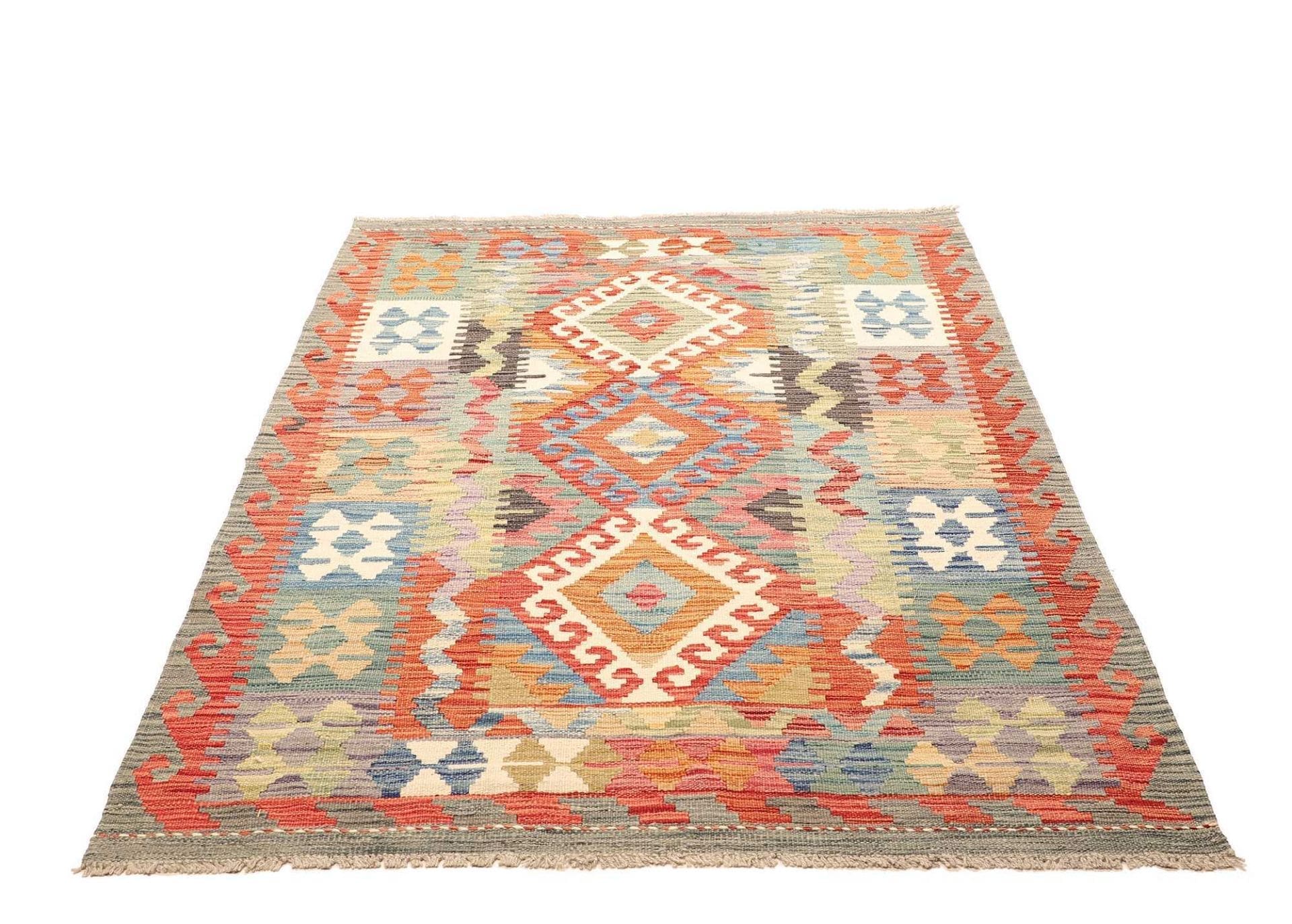 kelim-teppich-127-x-175-cm-aus-schurwolle-handgewebt-rustikal-1 Kilim Pakistani Rug — hand-woven, 127 × 175 cm, Wool