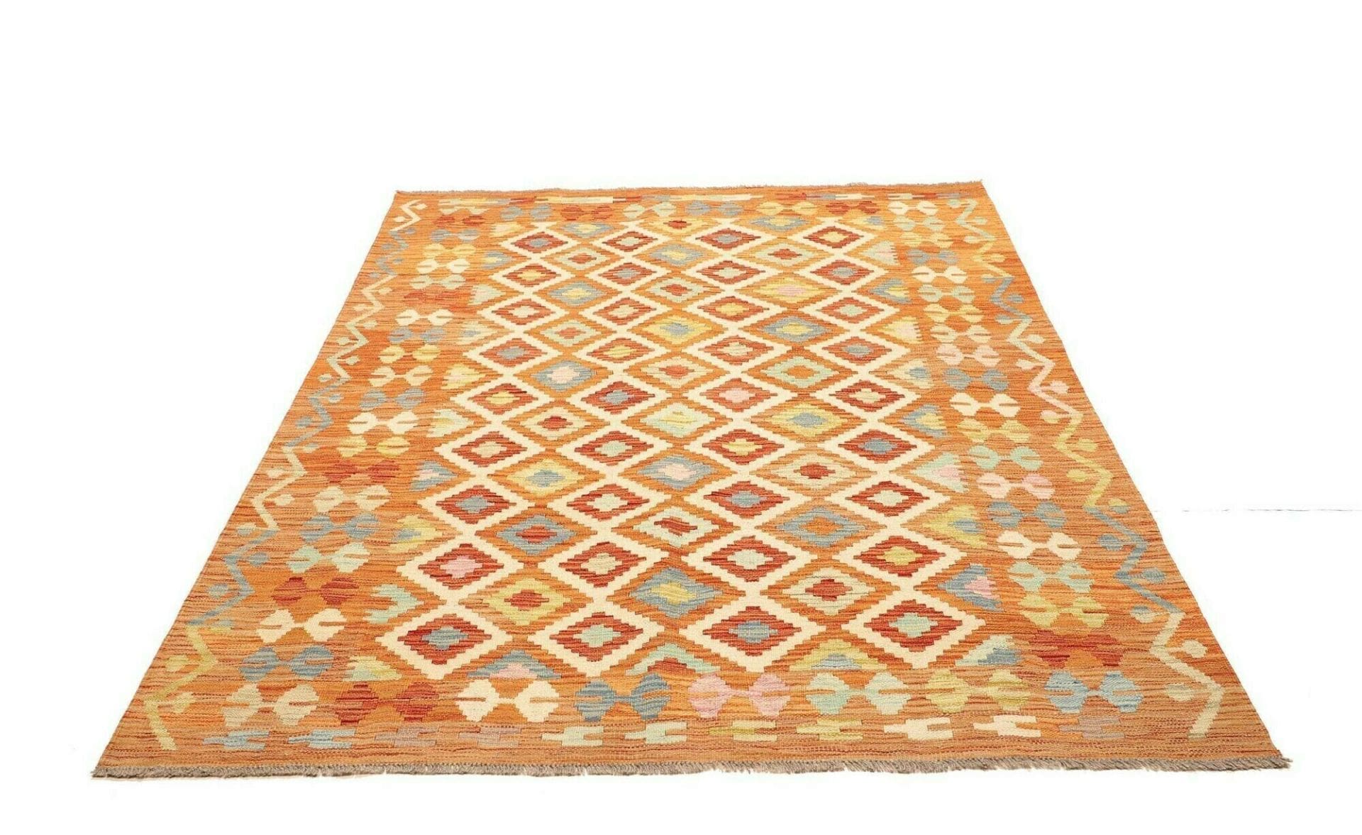 Kilim Pakistani Rug 151 × 199 cm, Wool, hand-woven