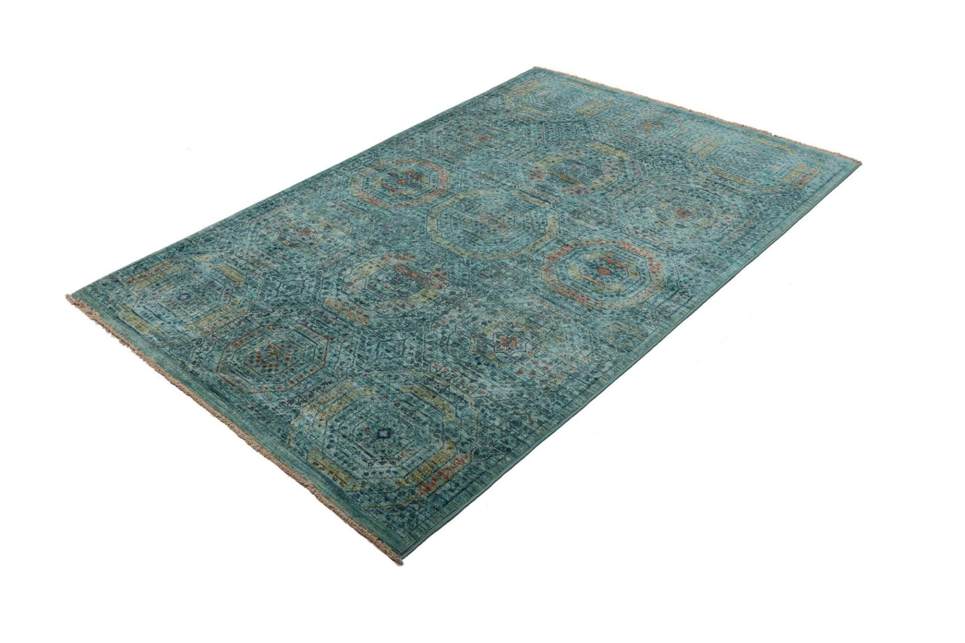 Hand-Knotted Wool Mamluk Pakistani Rug, 127 × 187 cm