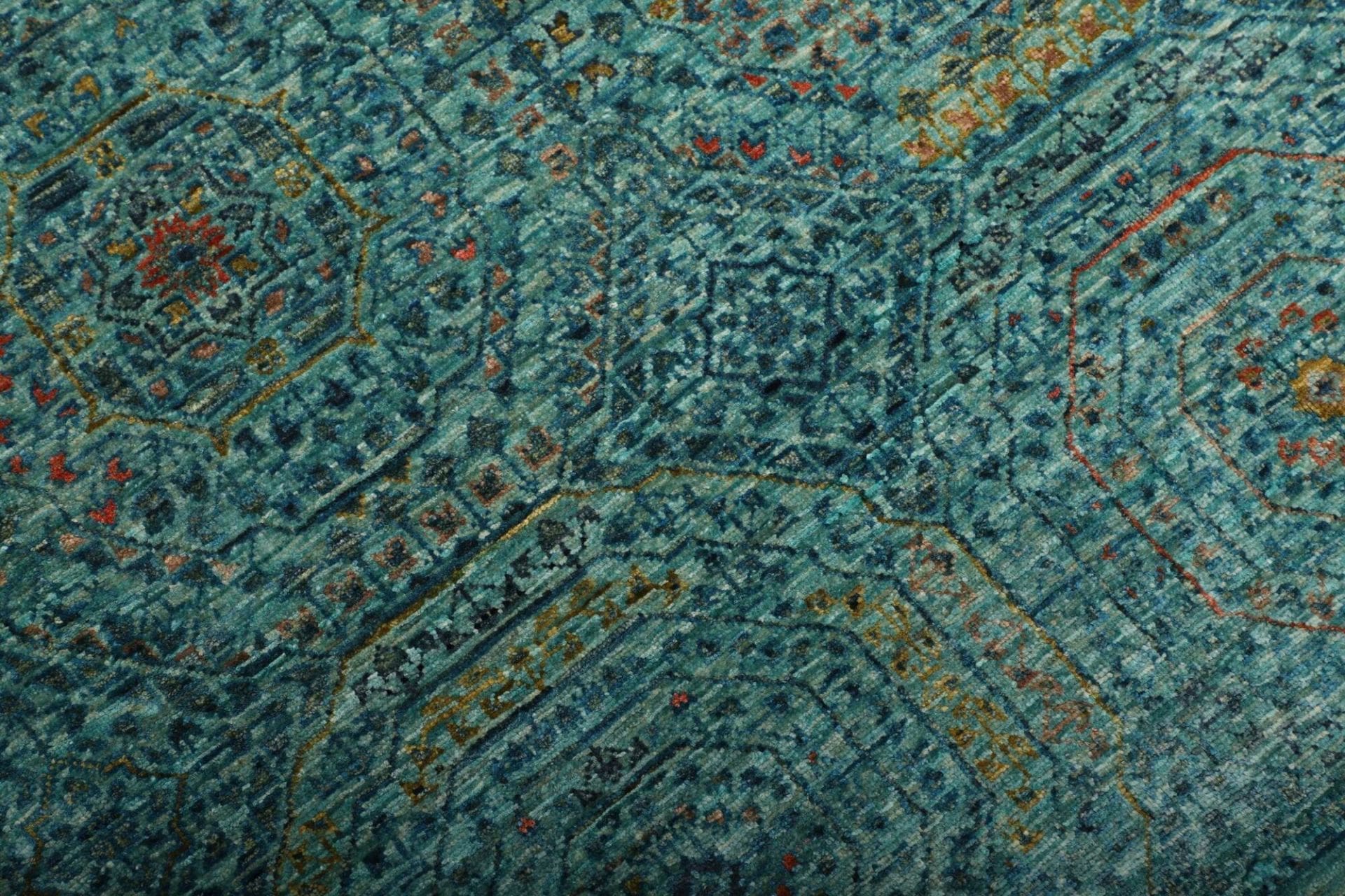 Hand-Knotted Wool Mamluk Pakistani Rug, 127 × 187 cm