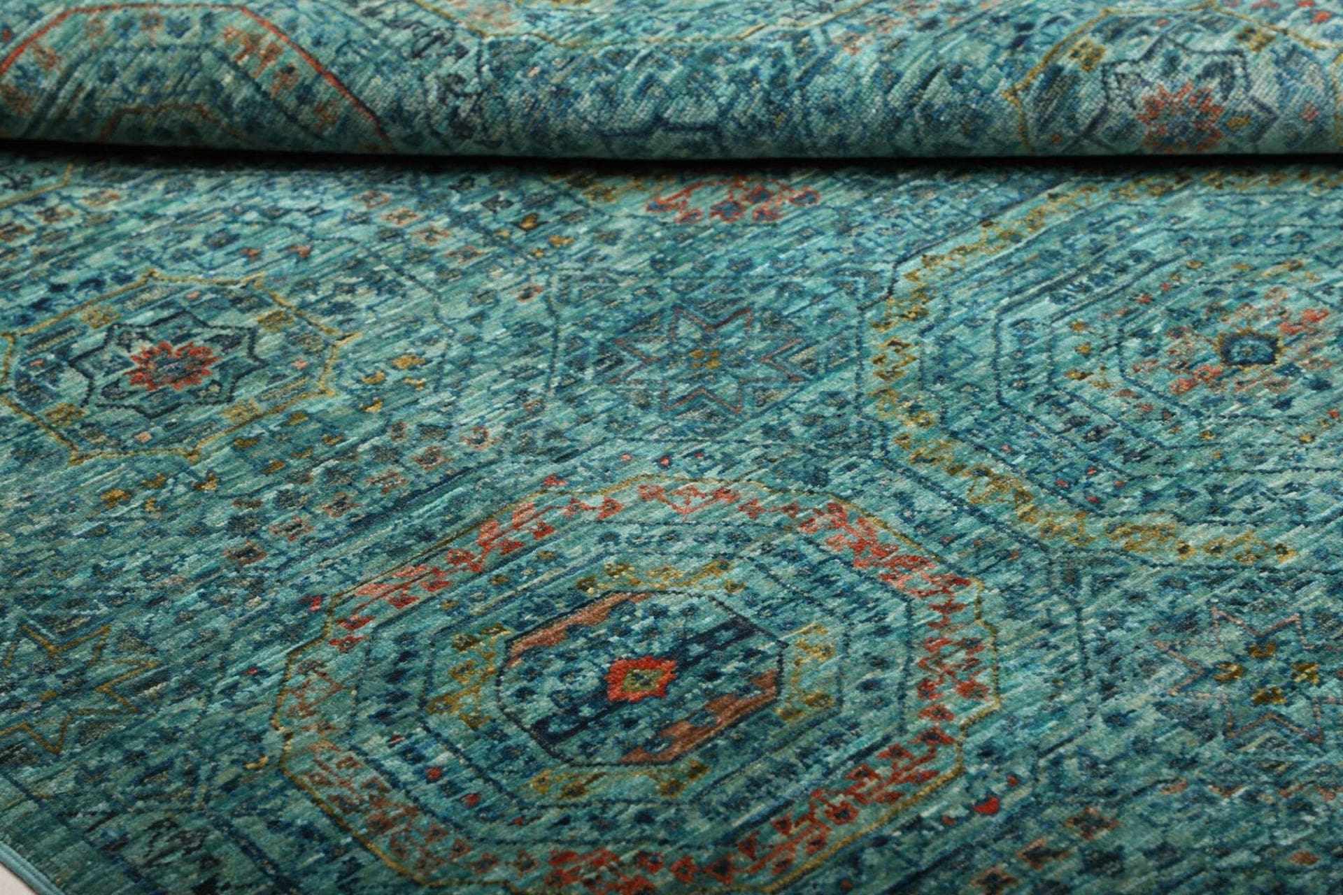 Hand-Knotted Wool Mamluk Pakistani Rug, 127 × 187 cm