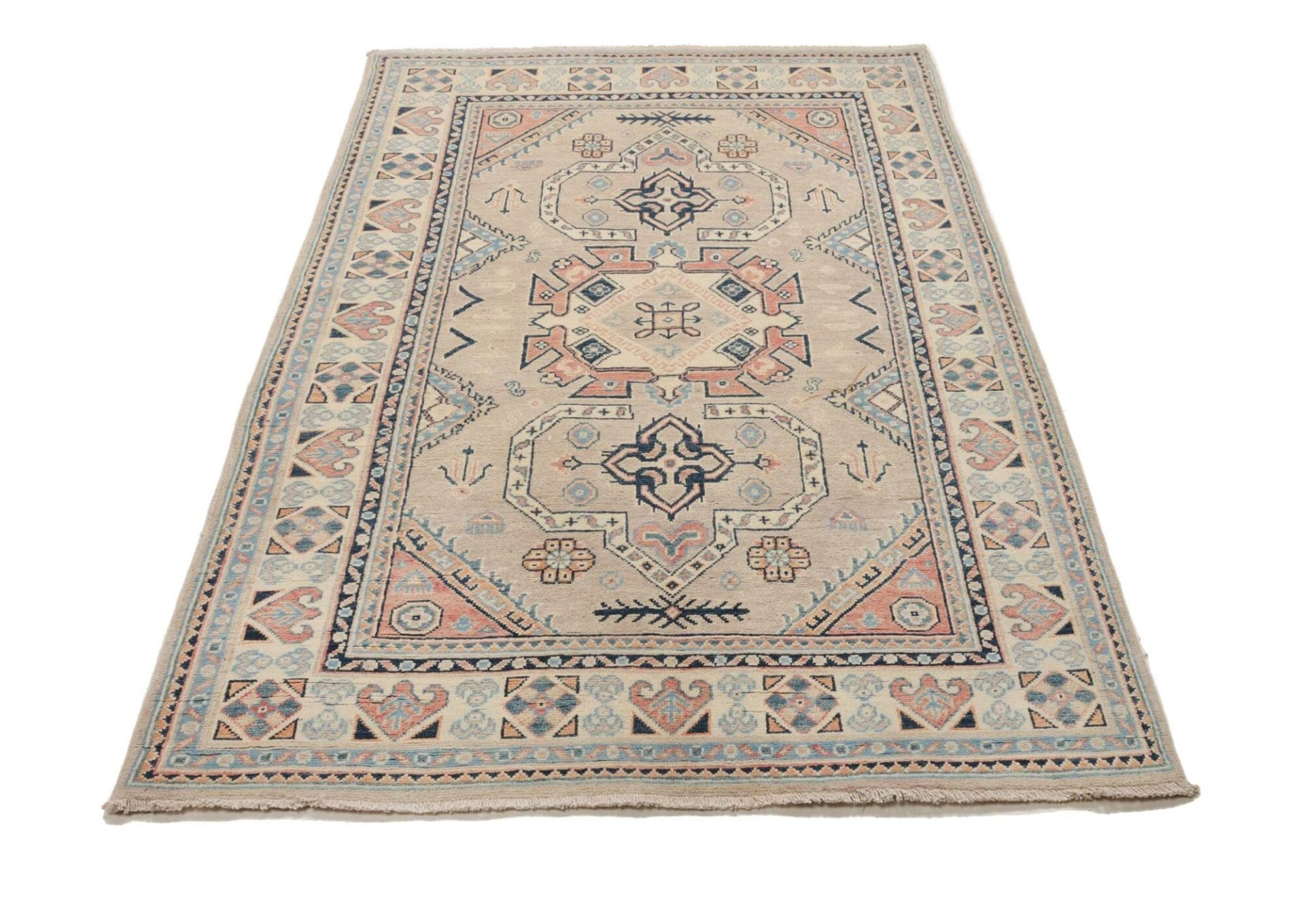 Kazak Pakistani Rug — hand-knotted, 125 × 189 cm, Wool