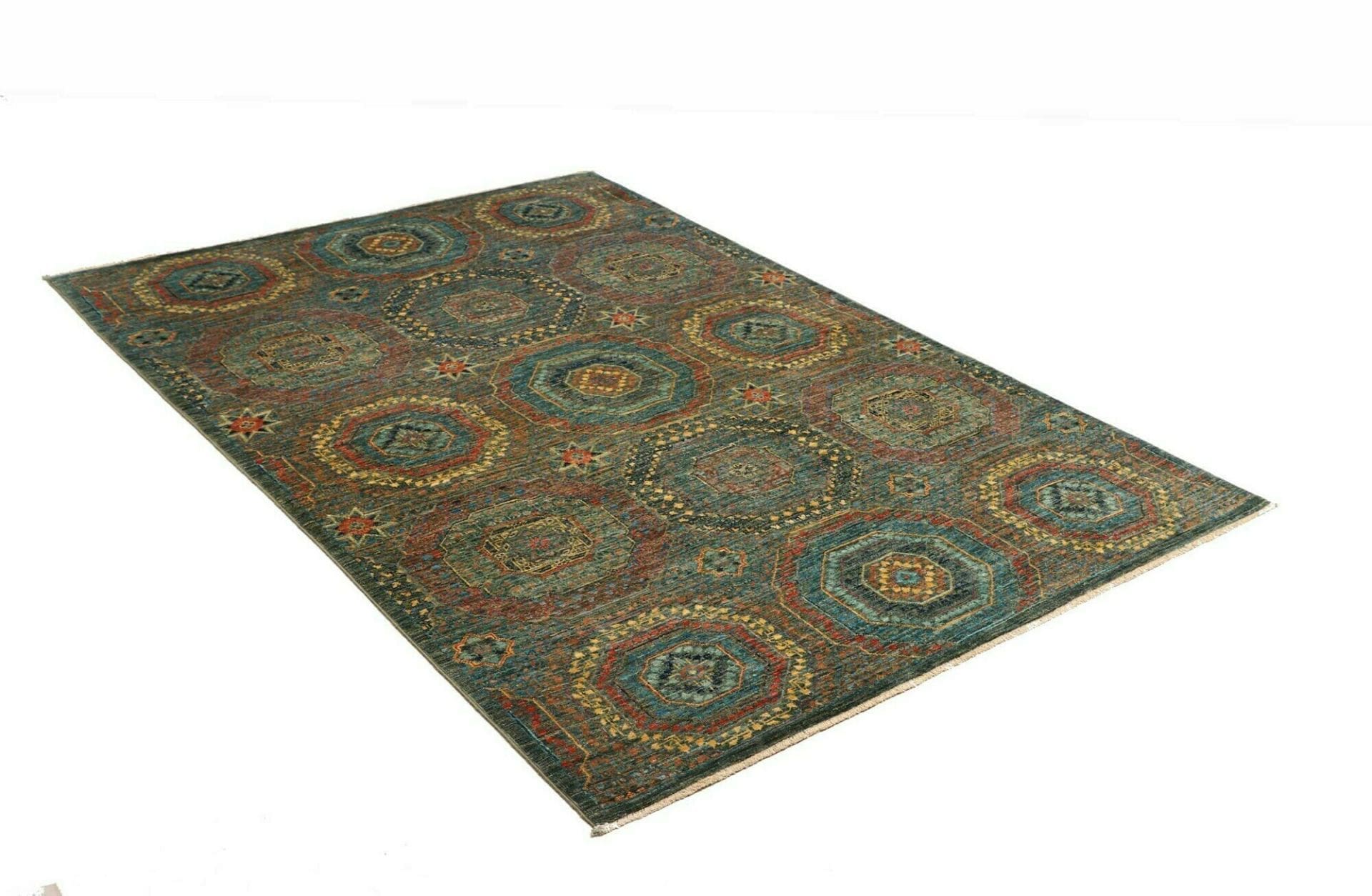Mamluk Pakistani Rug 124 × 186 cm, Wool, hand-knotted