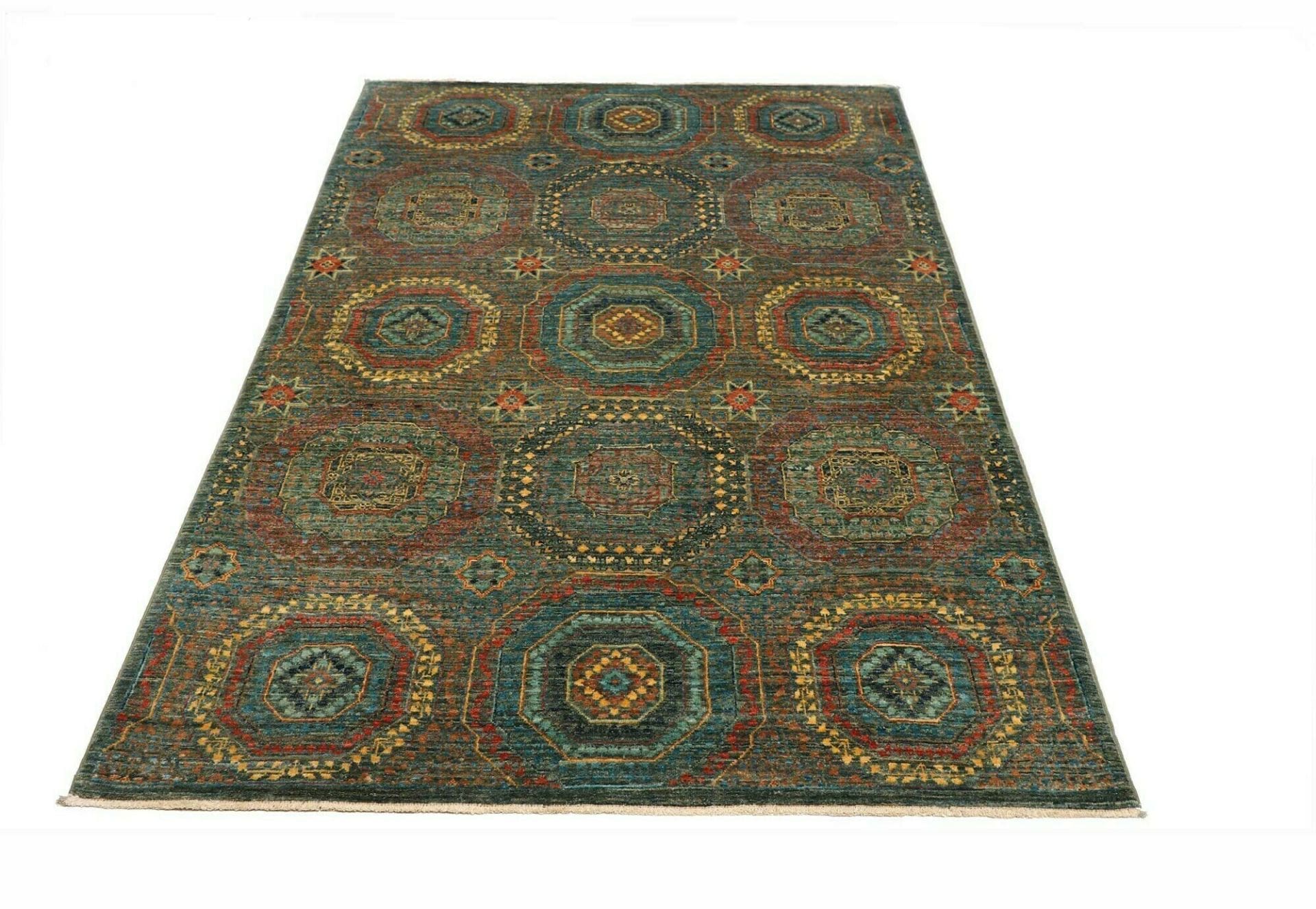 Mamluk Pakistani Rug 124 × 186 cm, Wool, hand-knotted