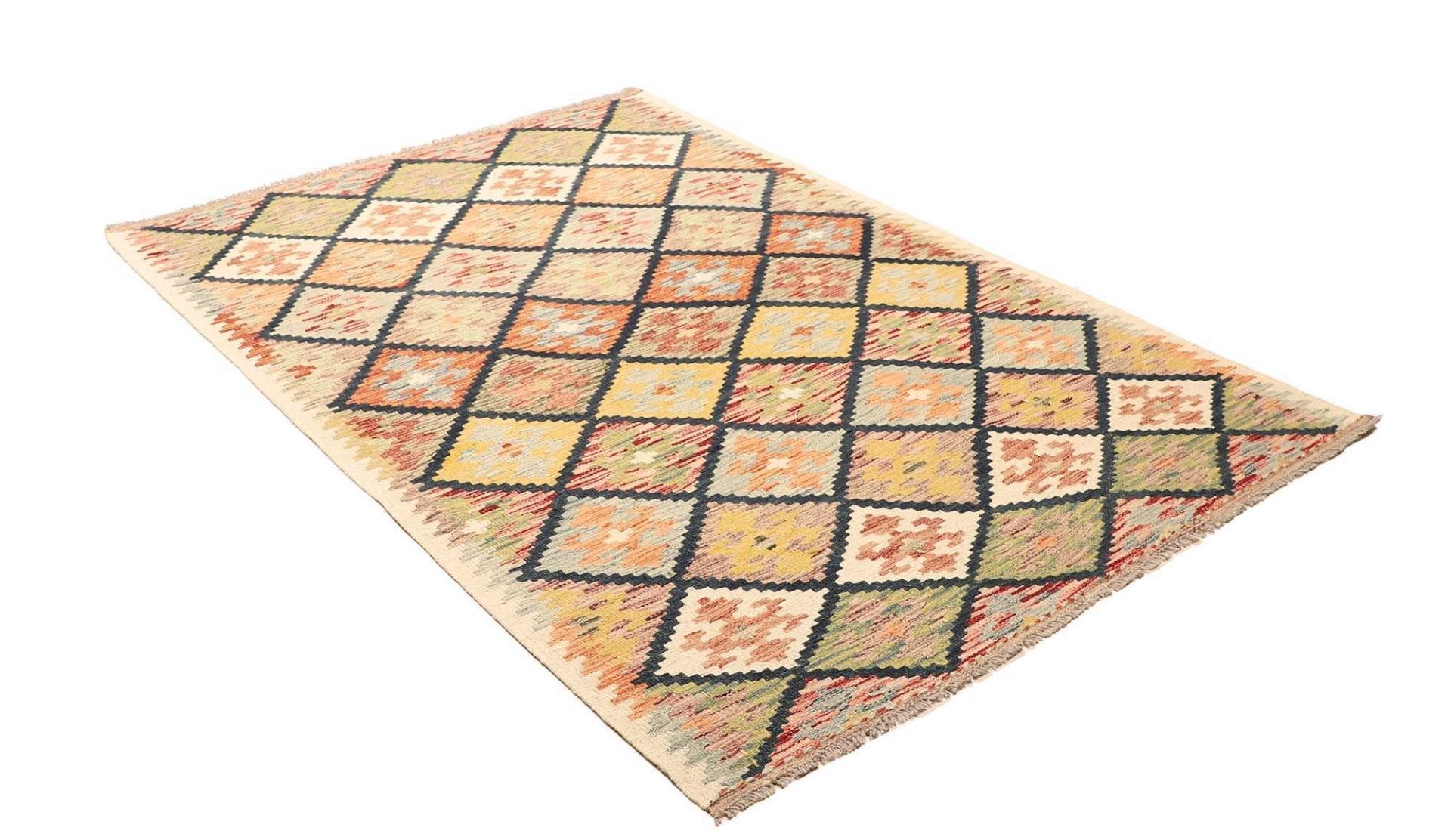 kelim-teppich-128-x-188-cm-handgewebt-rustikales-flair-wolle-2 Kilim Pakistani Rug — hand-woven, 128 × 188 cm, Wool