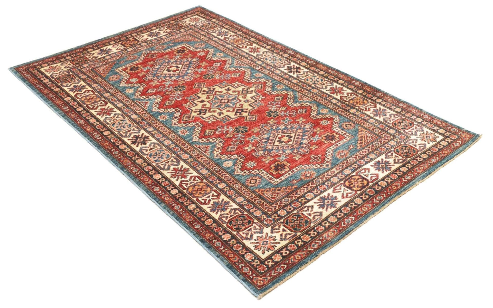 Kazak Pakistani Rug — hand-knotted, 123 × 184 cm, Wool