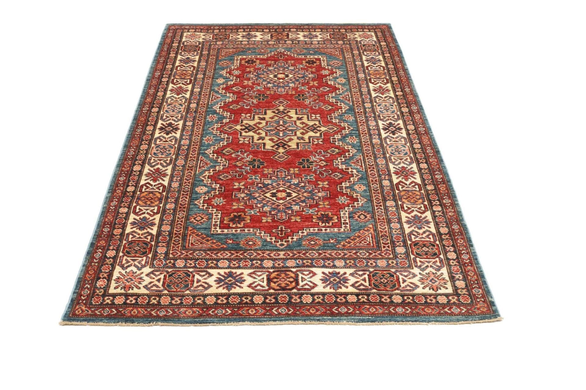 Kazak Pakistani Rug — hand-knotted, 123 × 184 cm, Wool
