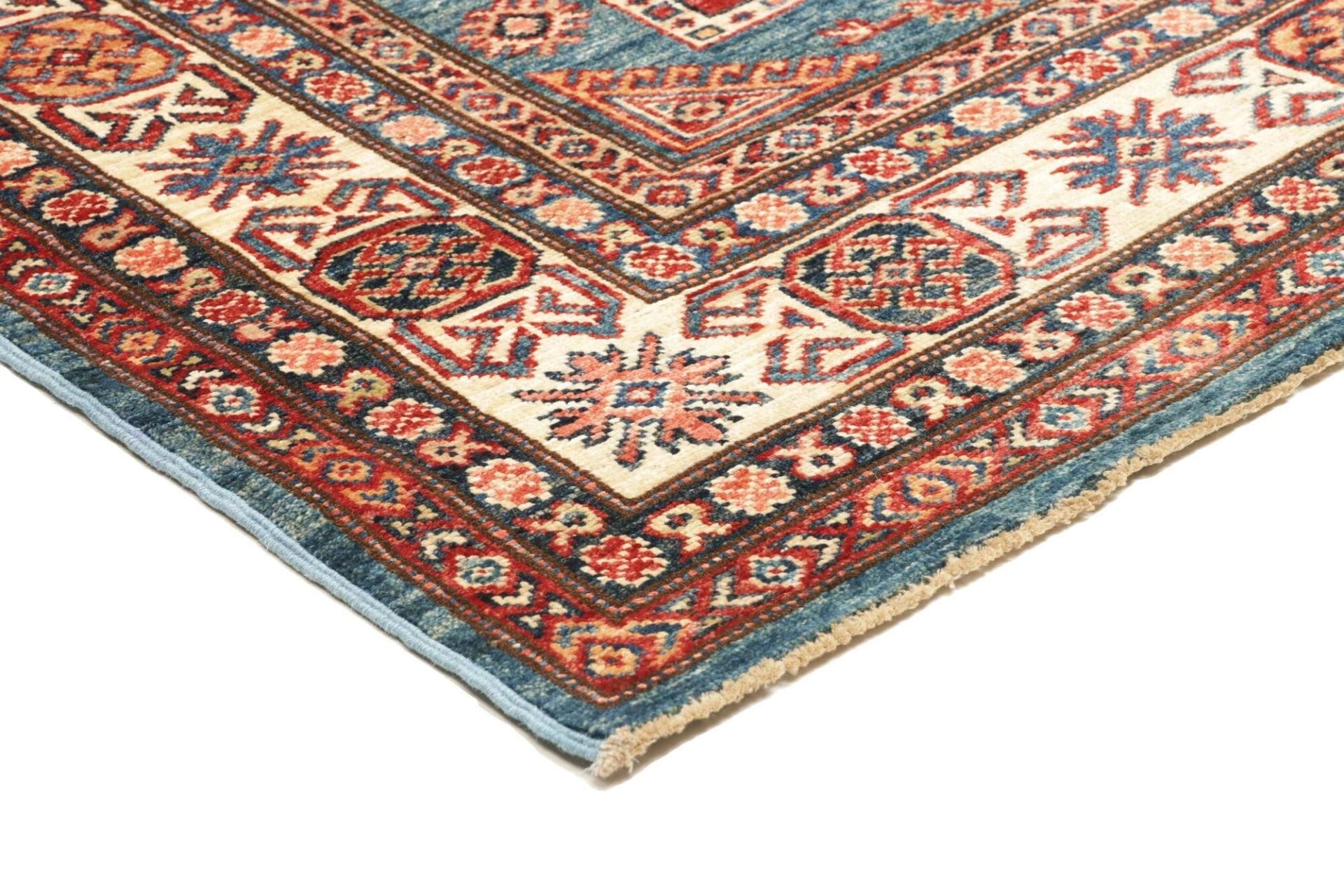 Kazak Pakistani Rug — hand-knotted, 123 × 184 cm, Wool