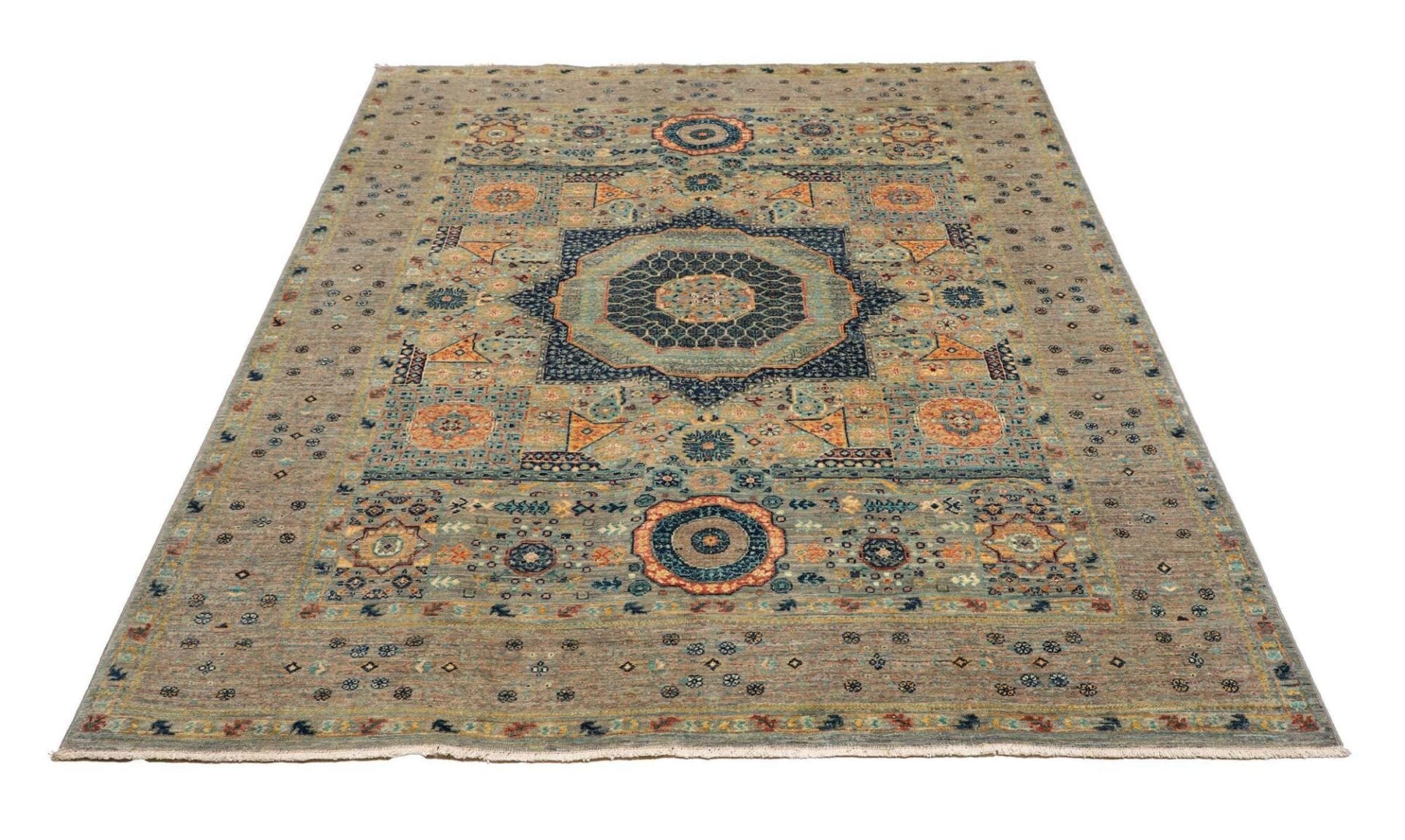 Mamluk Pakistani Rug — hand-knotted, 157 × 190 cm, Wool