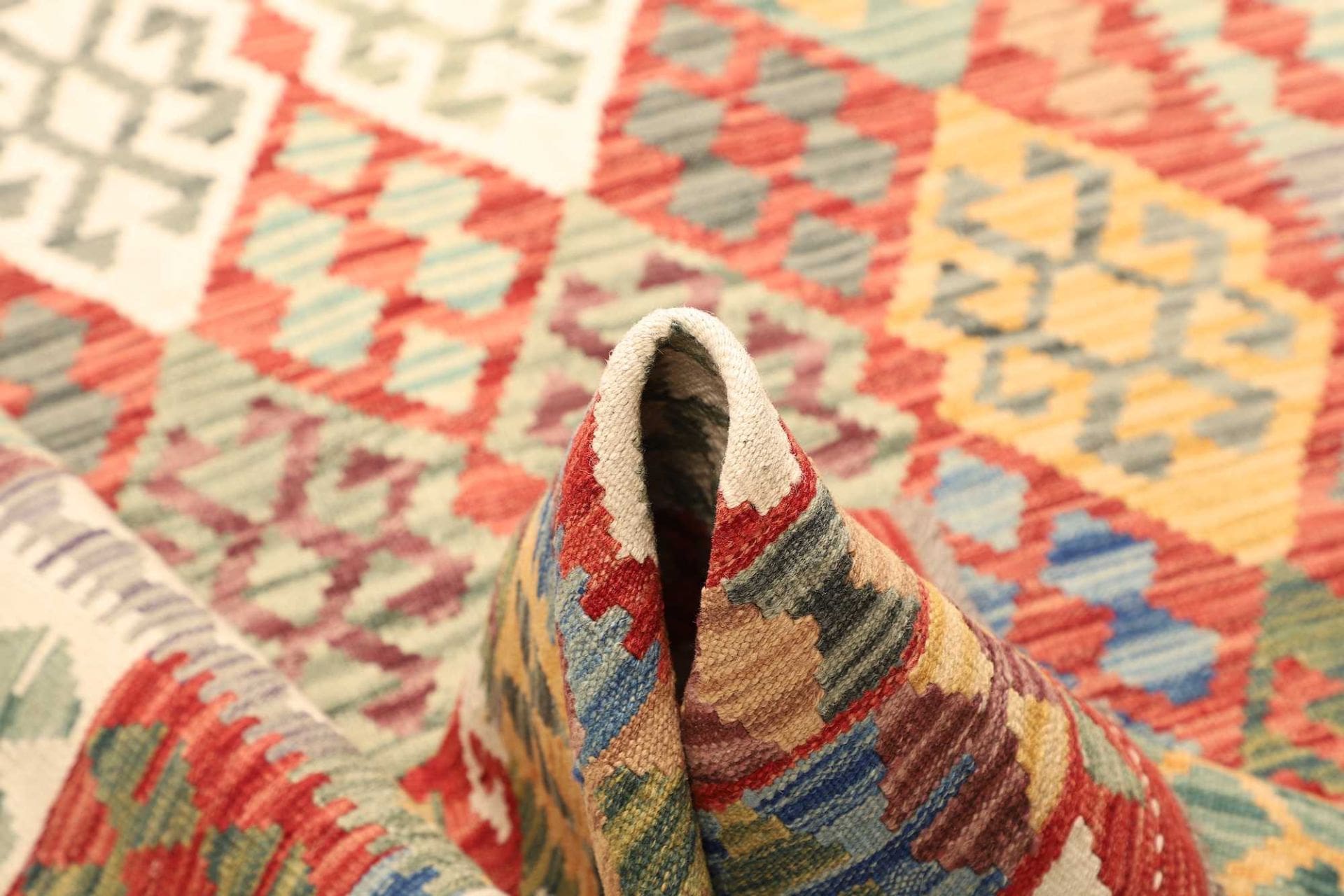 kelim-teppich-153-x-195-cm-handgewebt-rustikales-flair-wolle-5 Kilim Pakistani Rug — hand-woven, 153 × 195 cm, Wool