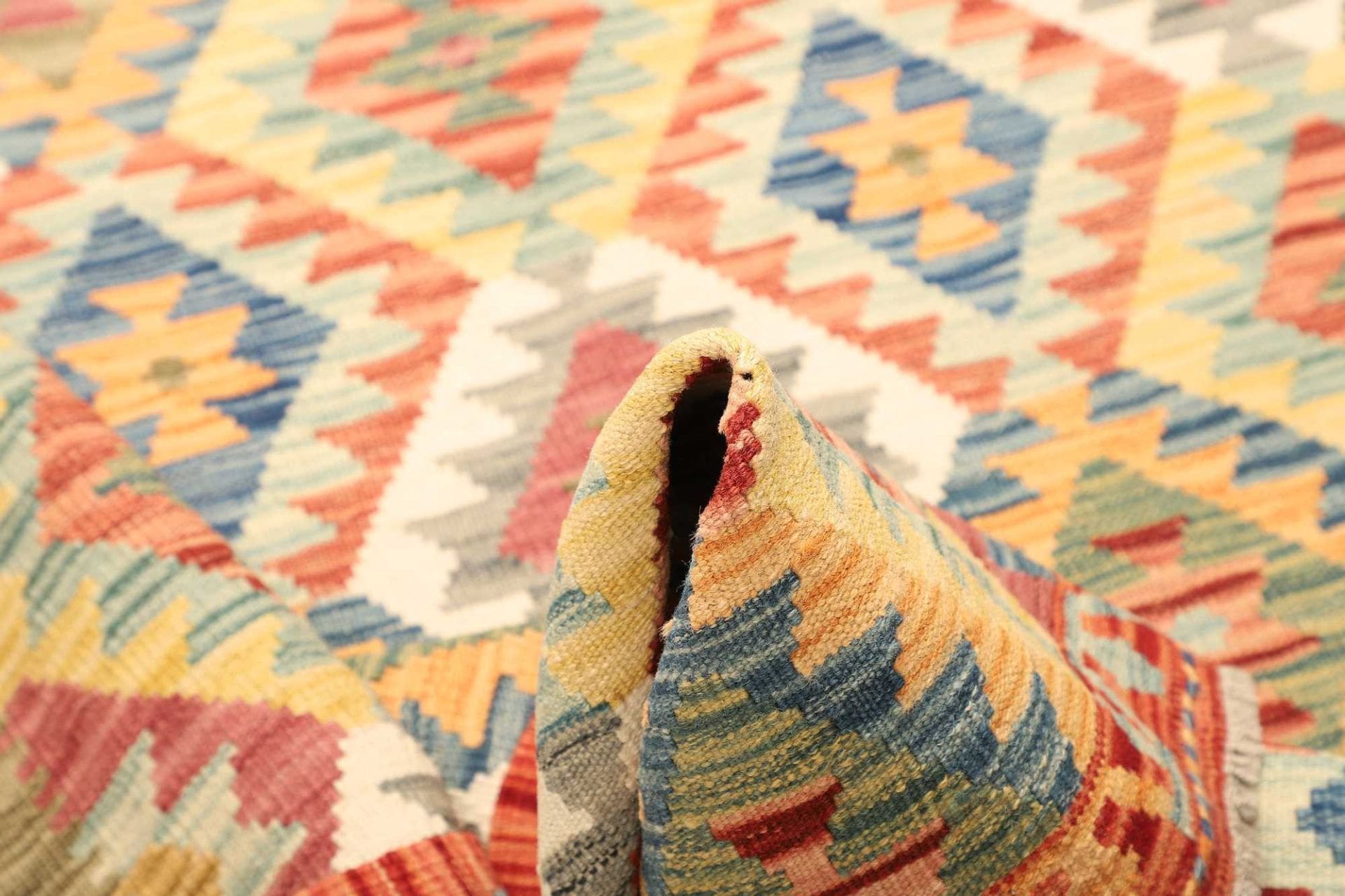 Kilim Pakistani Rug 131 × 186 cm, Wool, hand-woven
