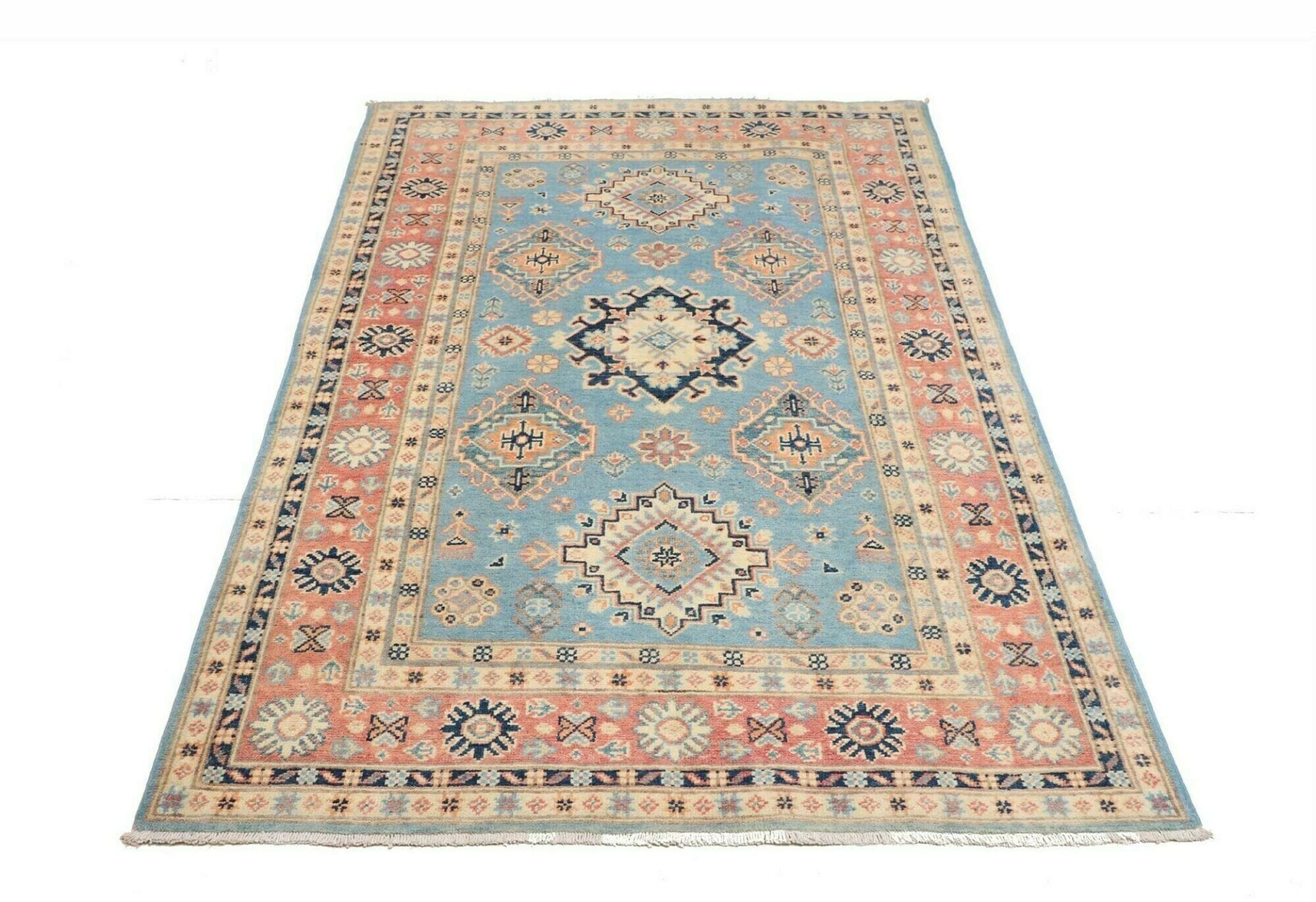 Kazak Pakistani Rug — hand-knotted, 123 × 176 cm, Wool