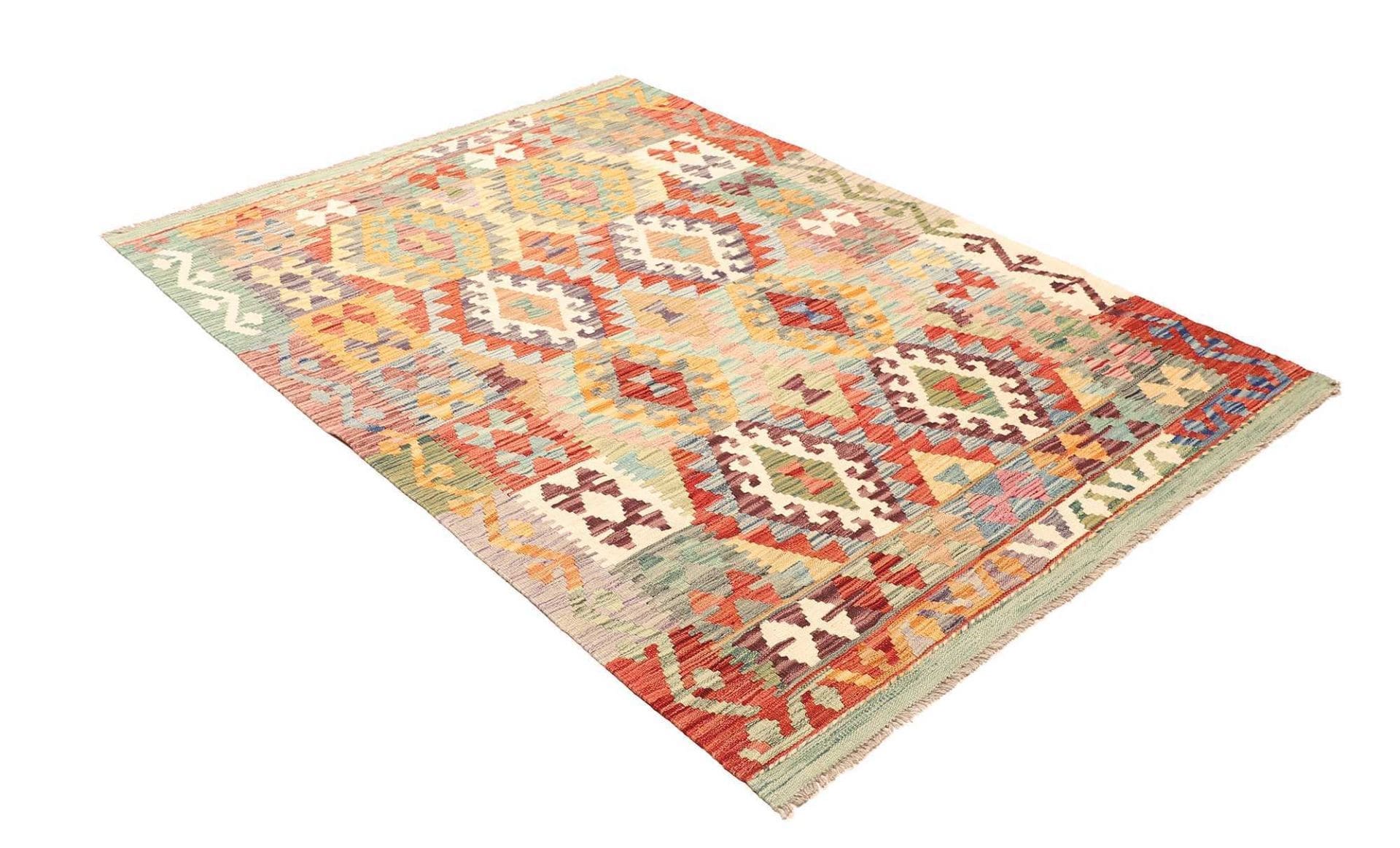kelim-teppich-132-x-178-cm-aus-schurwolle-handgewebt-rustikal-2 Hand-Woven Wool Kilim Pakistani Rug, 132 × 178 cm