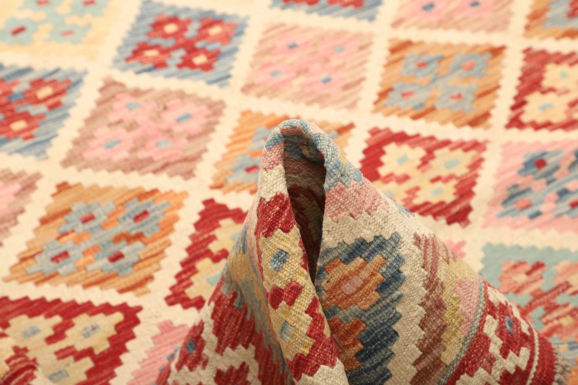 kelim-teppich-161-x-204-cm-handgewebt-rustikales-flair-wolle-5 Kilim Pakistani Rug 161 × 204 cm, Wool, hand-woven