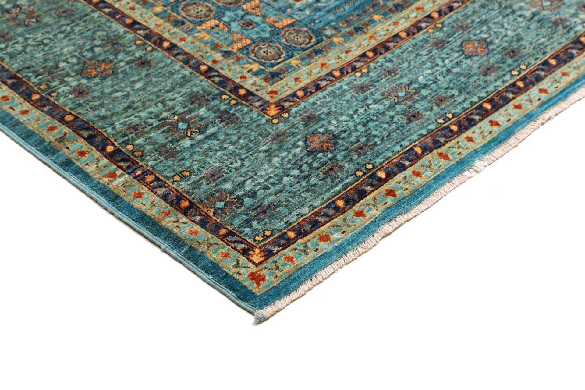 Hand-Knotted Wool Mamluk Pakistani Rug, 152 × 205 cm