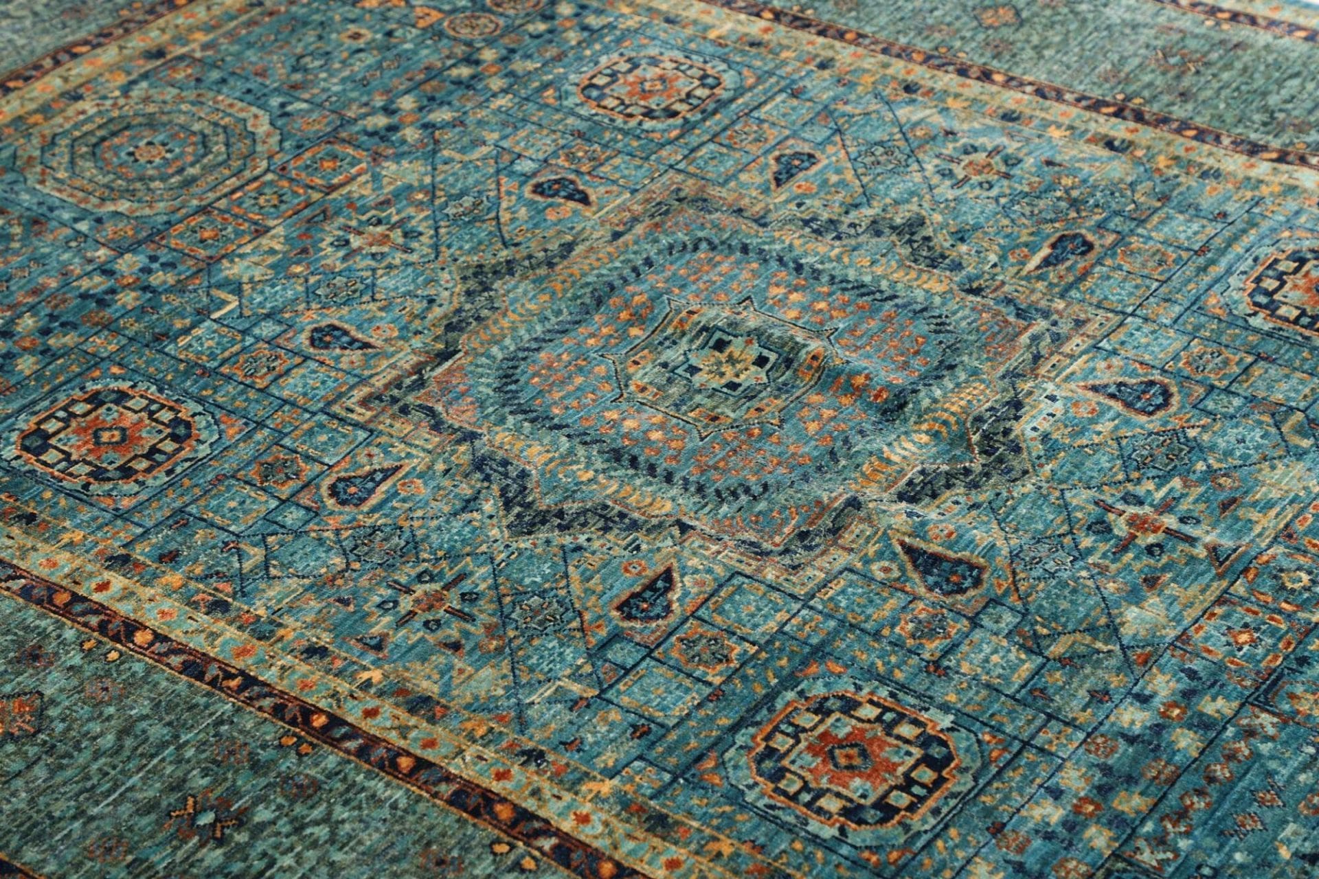 Hand-Knotted Wool Mamluk Pakistani Rug, 152 × 205 cm