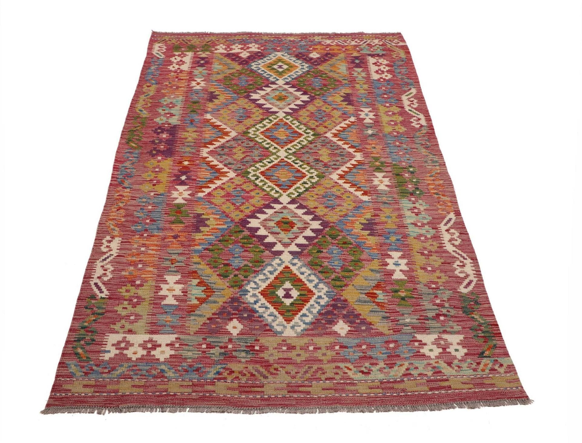 Kilim Pakistani Rug 126 × 196 cm, Wool, hand-woven