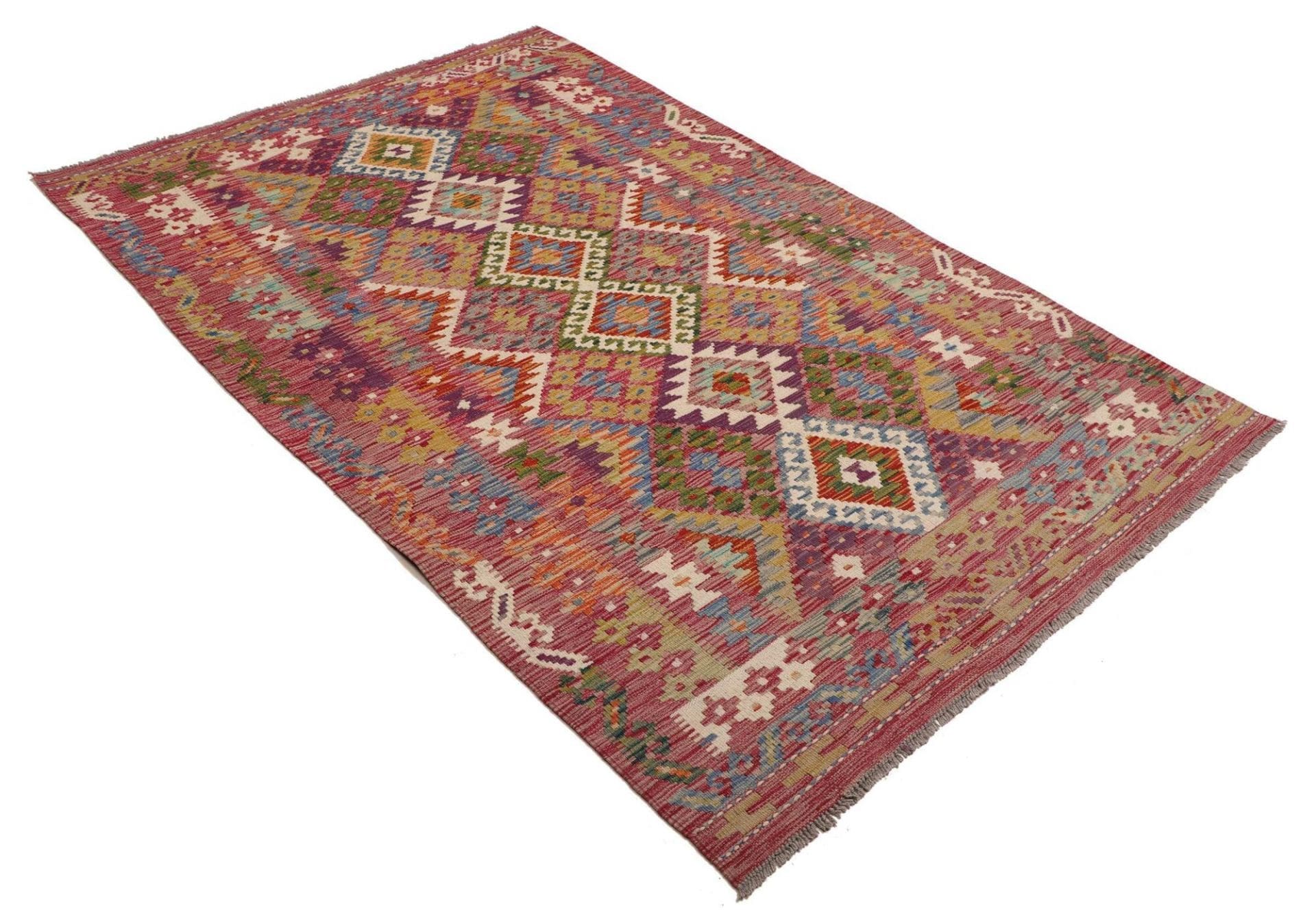 Kilim Pakistani Rug 126 × 196 cm, Wool, hand-woven