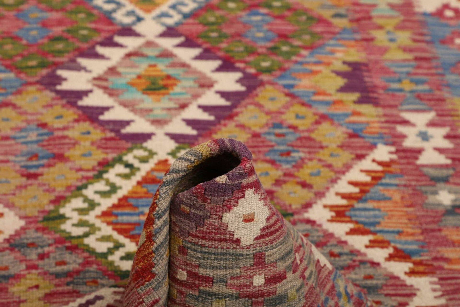 Kilim Pakistani Rug 126 × 196 cm, Wool, hand-woven
