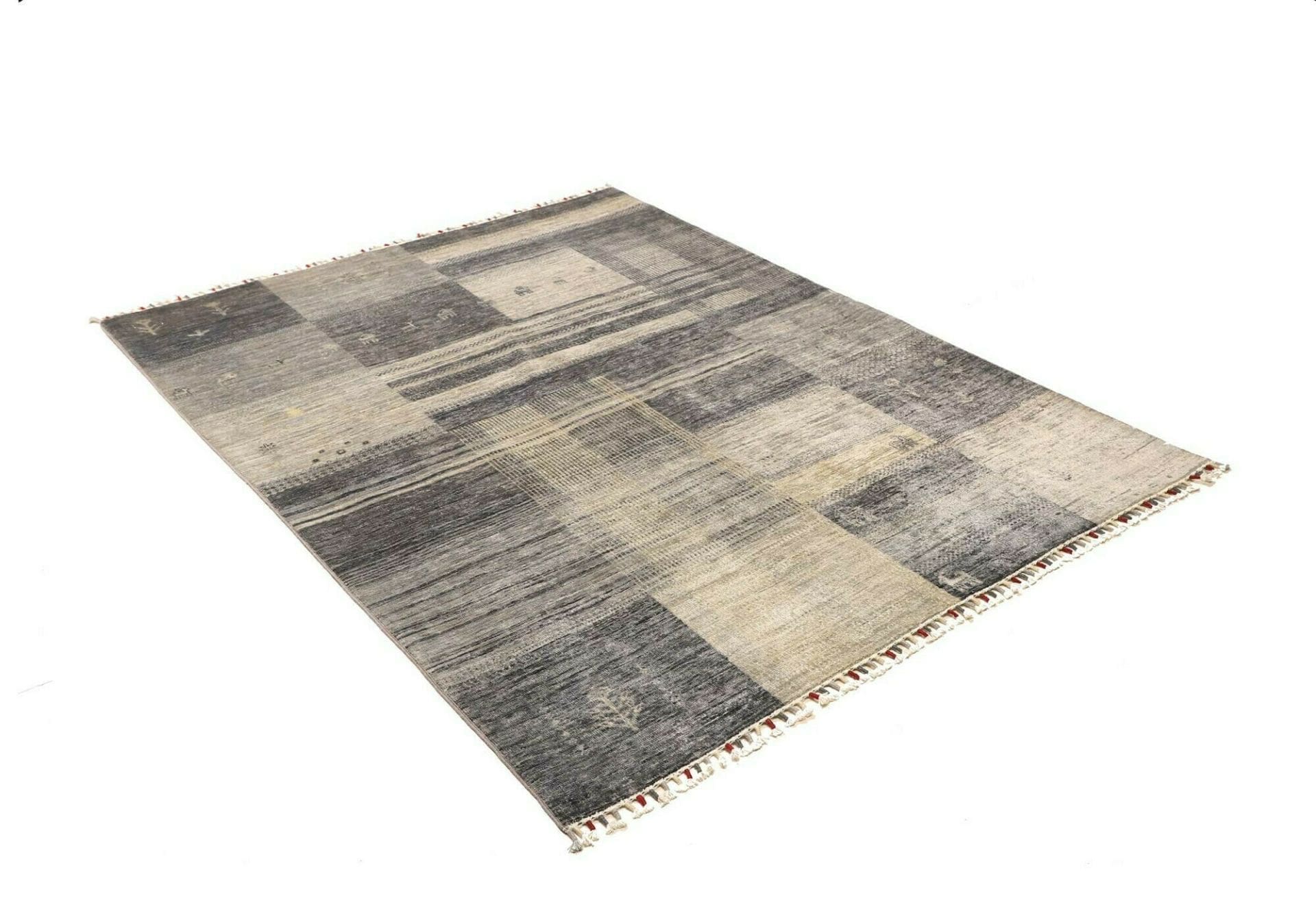 Hand-Woven Wool Gabbeh Pakistani Rug, 153 × 200 cm