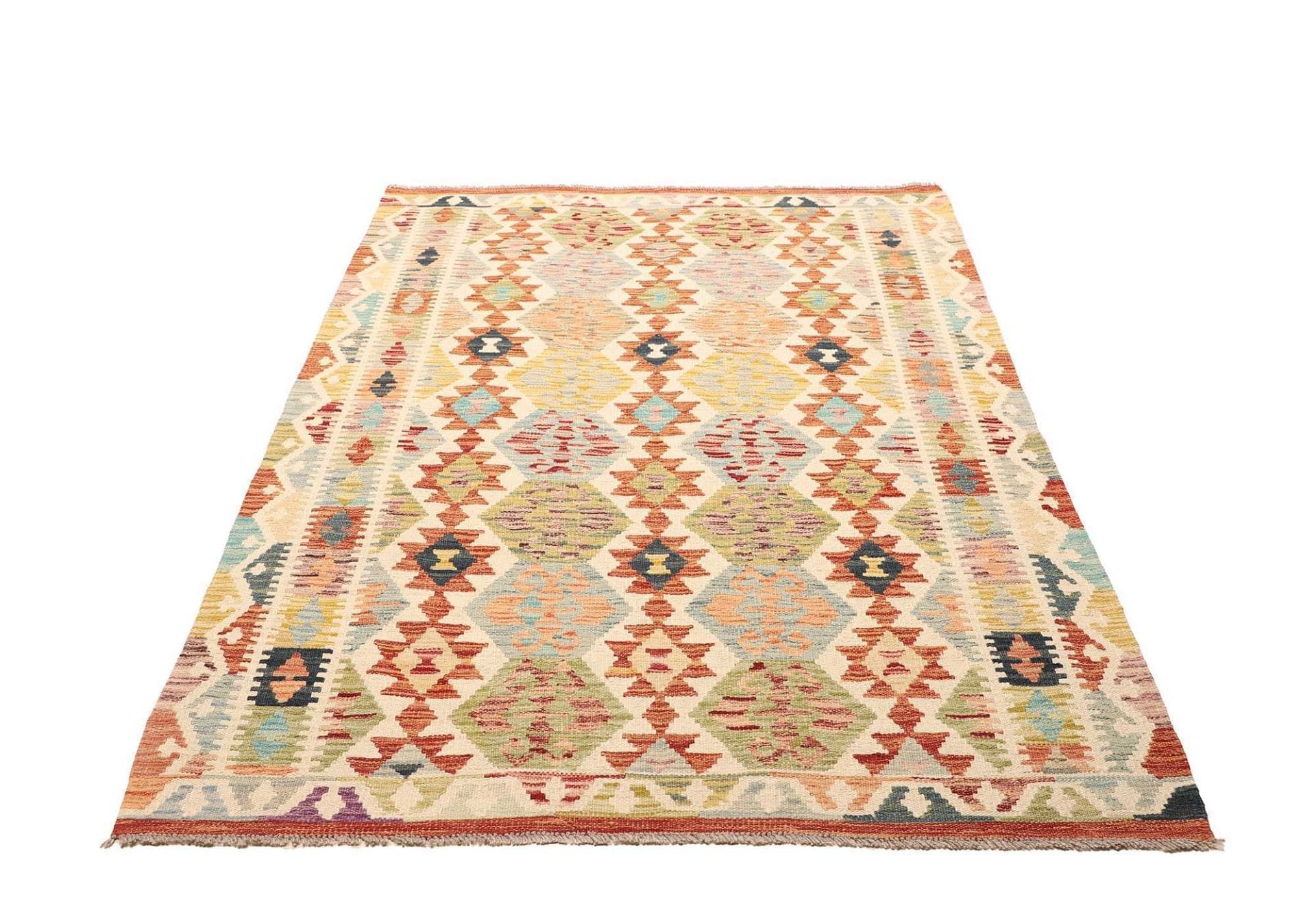 kelim-teppich-131-x-190cm-rustikal-schurwolle-handgewebt-1 Kilim Pakistani Rug 131 × 190 cm, Wool, hand-woven
