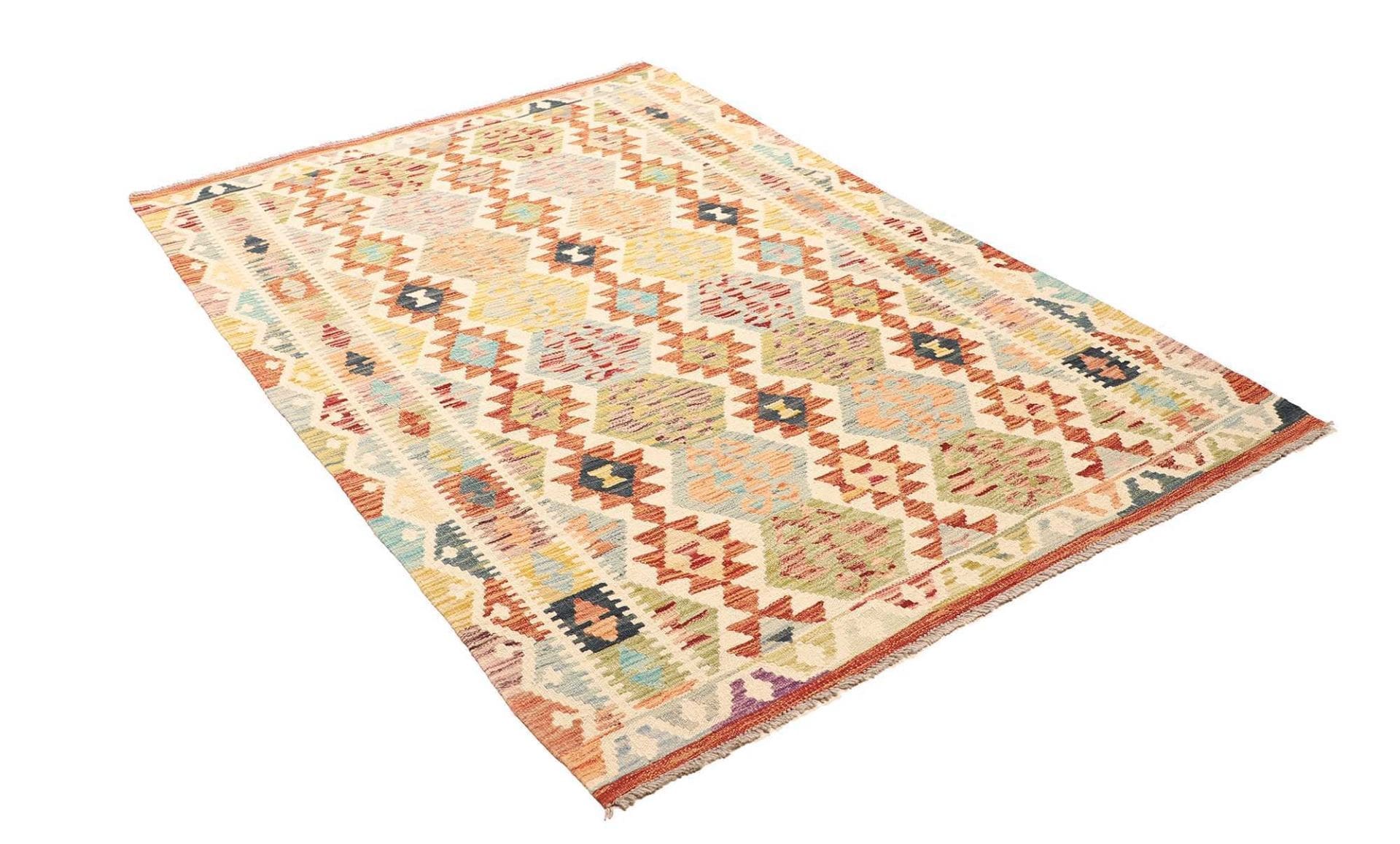 kelim-teppich-131-x-190cm-rustikal-schurwolle-handgewebt-2 Kilim Pakistani Rug 131 × 190 cm, Wool, hand-woven