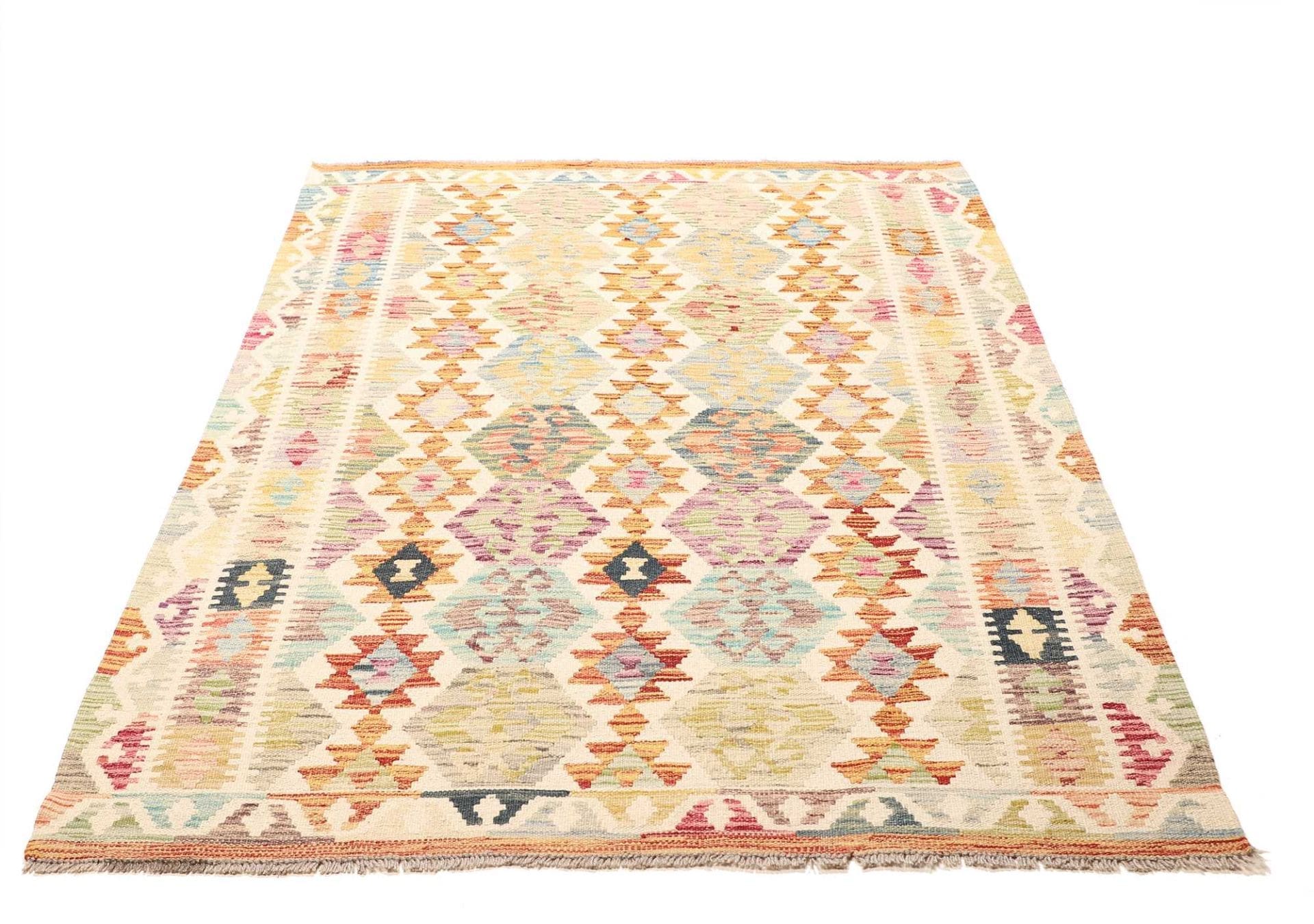 kelim-teppich-132-x-184cm-aus-schurwolle-handgewebt-orientalisch-1 Kilim Pakistani Rug 132 × 184 cm, Wool, hand-woven