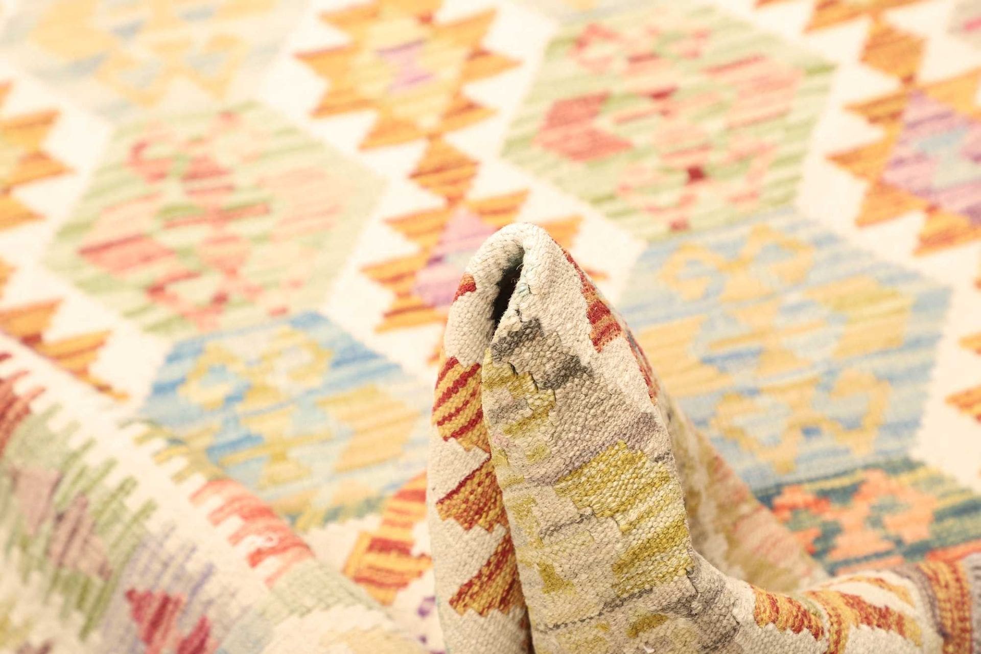 kelim-teppich-132-x-184cm-aus-schurwolle-handgewebt-orientalisch-5 Kilim Pakistani Rug 132 × 184 cm, Wool, hand-woven